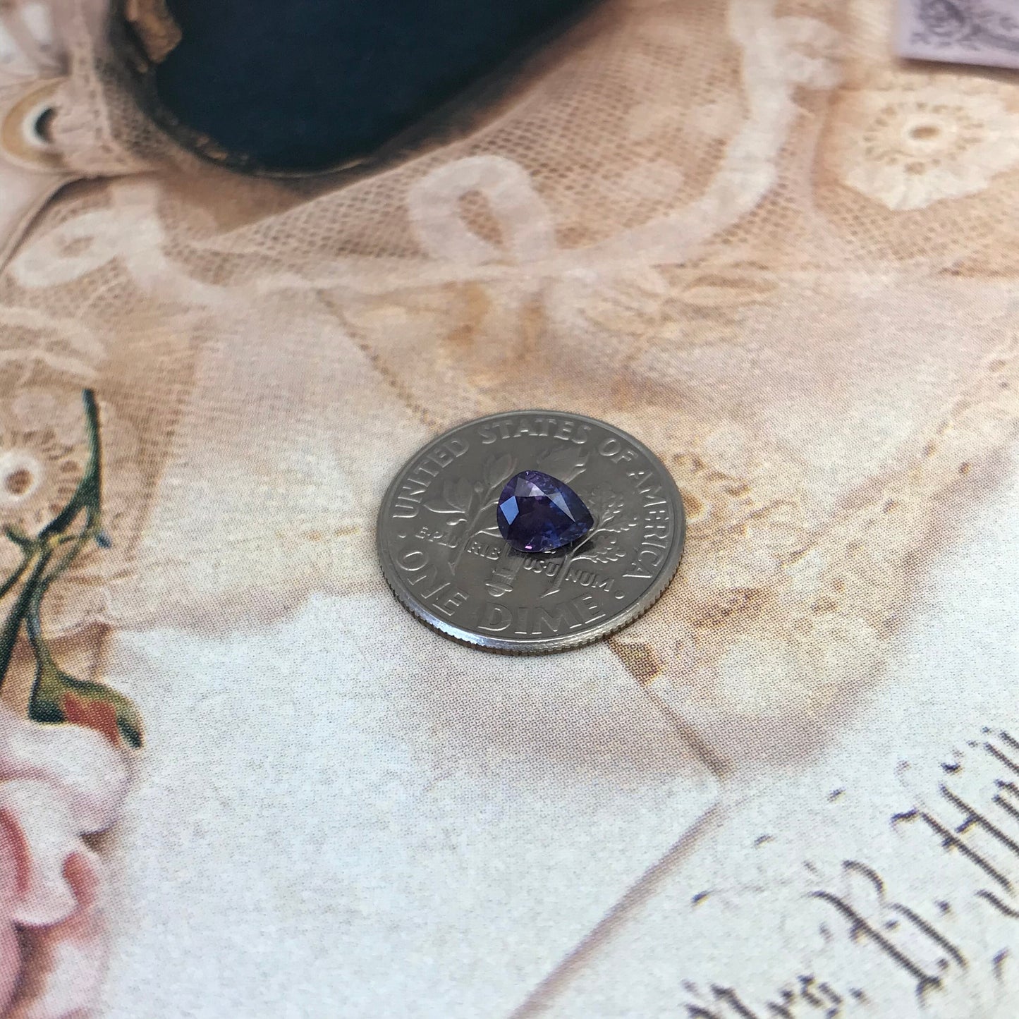 Natural Purple Sapphire 0.53 Carat 5.4x4.5mm Pear Tear Drop, Corundum Faceted Loose Unmounted Earth Mined Gemstone