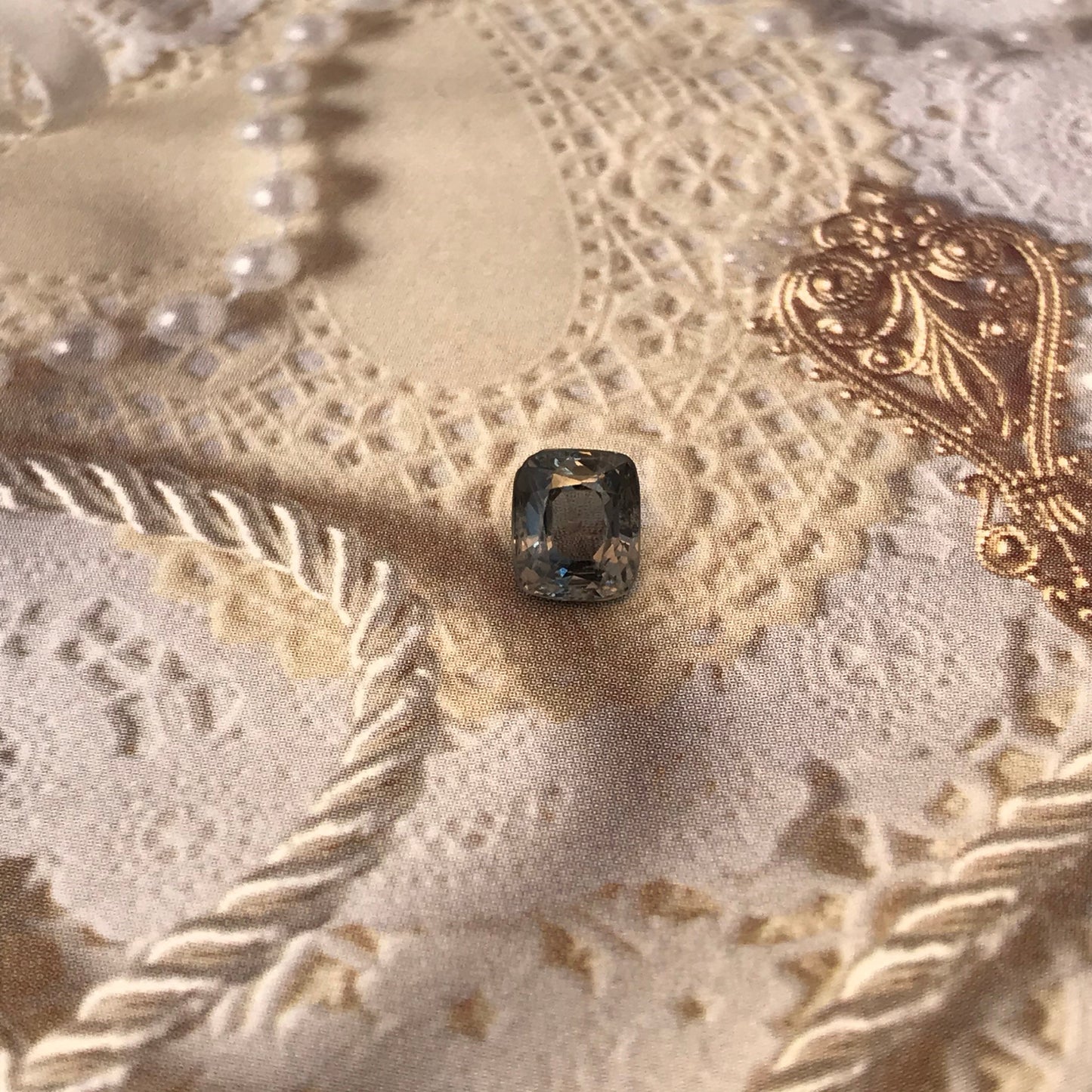 1.57 Ct Natural Purple Spinel 6.6x5.6mm Rectangle Cushion Cut Faceted Loose Gemstone, Grayish Purple Stone, Flowing Gems