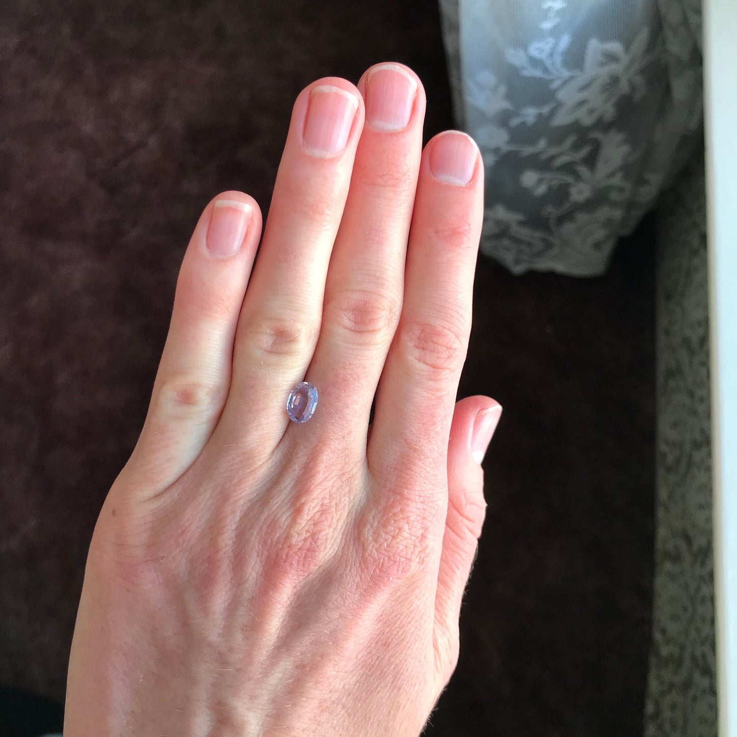 Natural Purple Sapphire 1.64 carat 8.3x6mm Oval Cut, Faceted Loose Gemstone Lavender Purple Unmounted Gem Fancy Color Sapphire