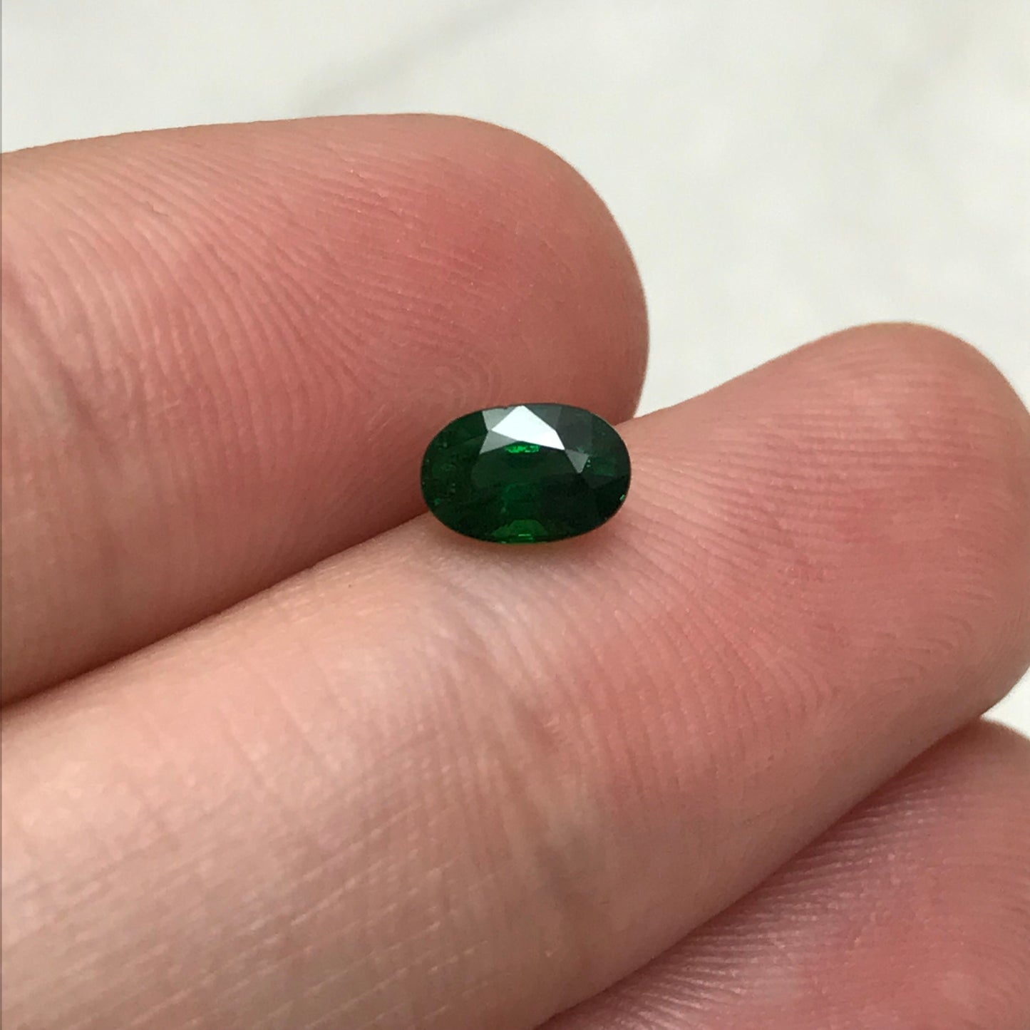6x4mm carat Natural Green Tsavorite Garnet 0.68 carat Oval Cut, Faceted Loose Rich Green