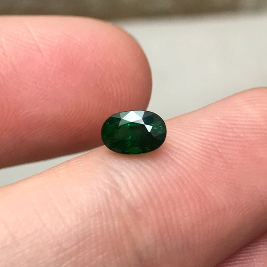 6x4mm carat Natural Green Tsavorite Garnet 0.68 carat Oval Cut, Faceted Loose Rich Green