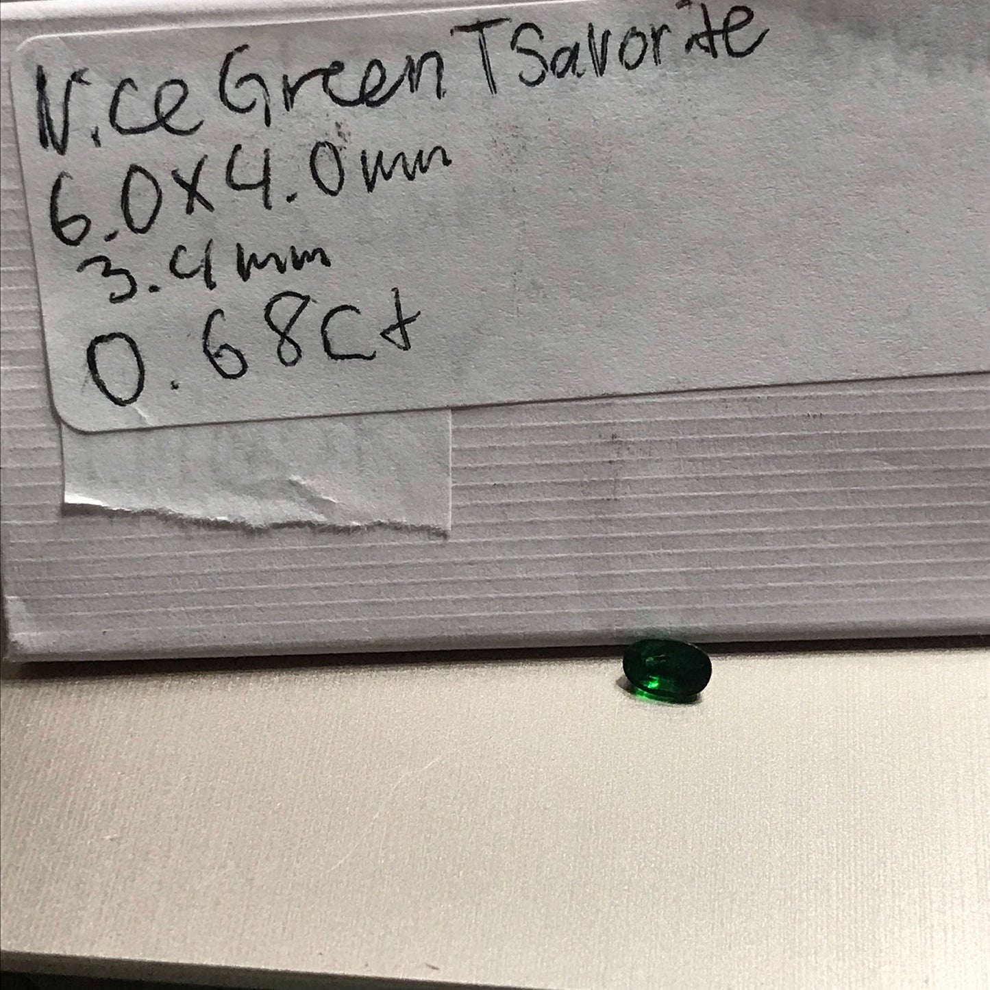 6x4mm carat Natural Green Tsavorite Garnet 0.68 carat Oval Cut, Faceted Loose Rich Green