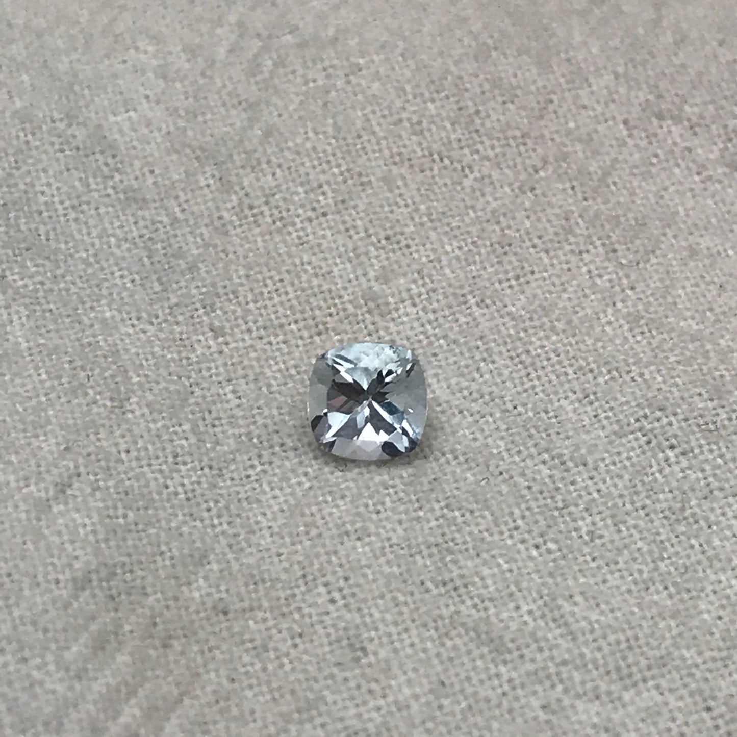 5mm Light Blue Aquamarine 0.58 carat  Square Cushion Cut, Unmounted Faceted Loose Gemstone for Jewelry Setting