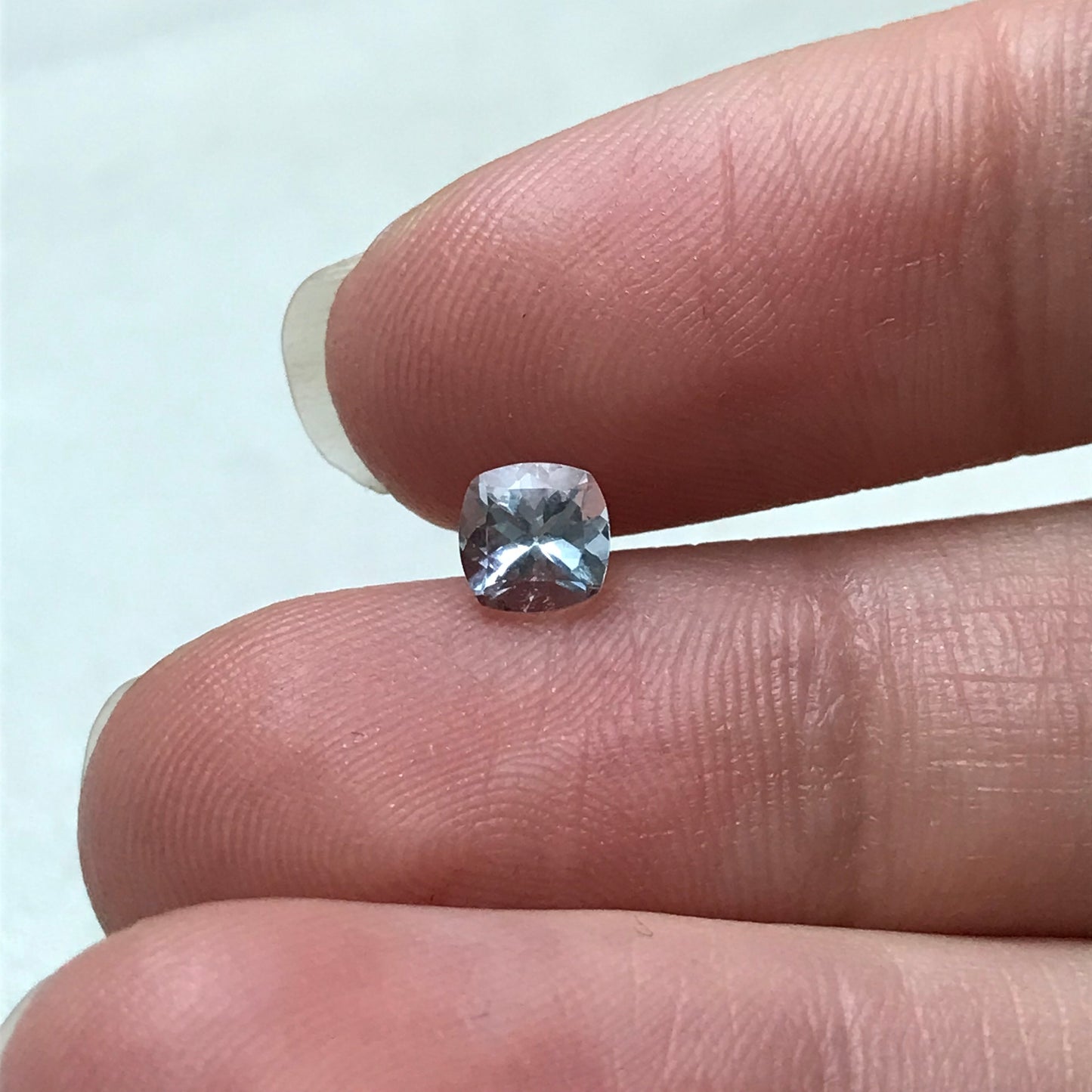 5mm Light Blue Aquamarine 0.58 carat  Square Cushion Cut, Unmounted Faceted Loose Gemstone for Jewelry Setting