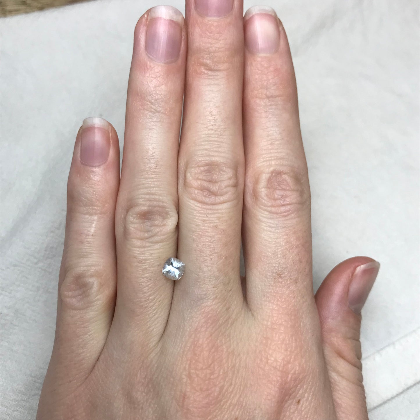 5mm Light Blue Aquamarine 0.58 carat  Square Cushion Cut, Unmounted Faceted Loose Gemstone for Jewelry Setting