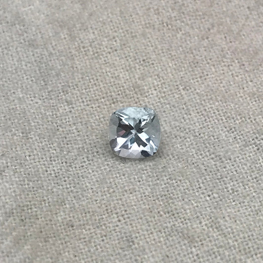 5mm Light Blue Aquamarine 0.58 carat  Square Cushion Cut, Unmounted Faceted Loose Gemstone for Jewelry Setting