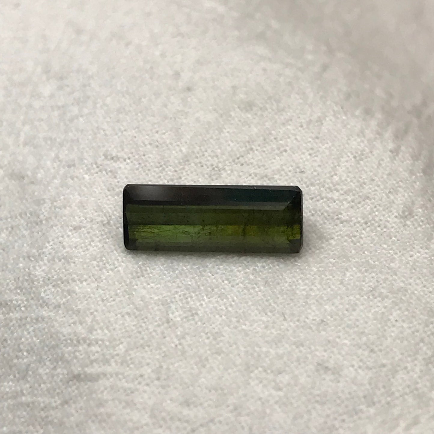 3.51 ct Natural Dark Green Tourmaline 14x5.3mm Long Octagon Cut Faceted Loose Gemstone