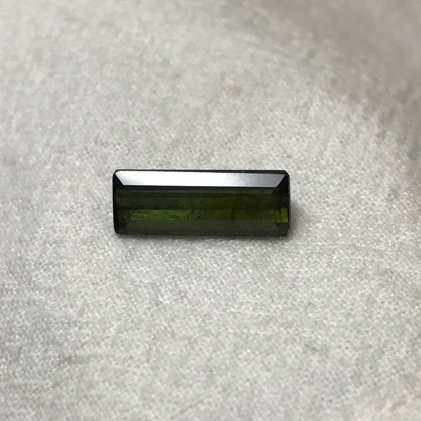 3.51 ct Natural Dark Green Tourmaline 14x5.3mm Long Octagon Cut Faceted Loose Gemstone