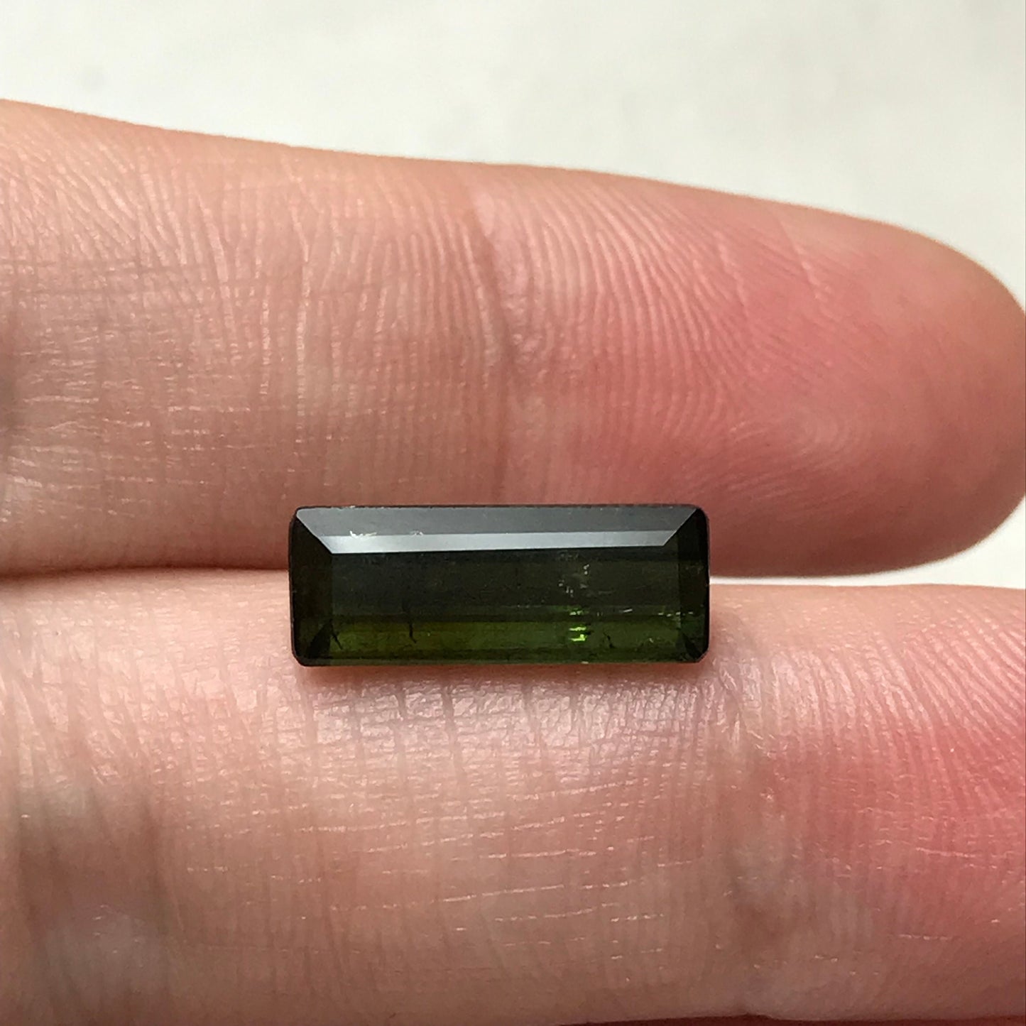 3.51 ct Natural Dark Green Tourmaline 14x5.3mm Long Octagon Cut Faceted Loose Gemstone