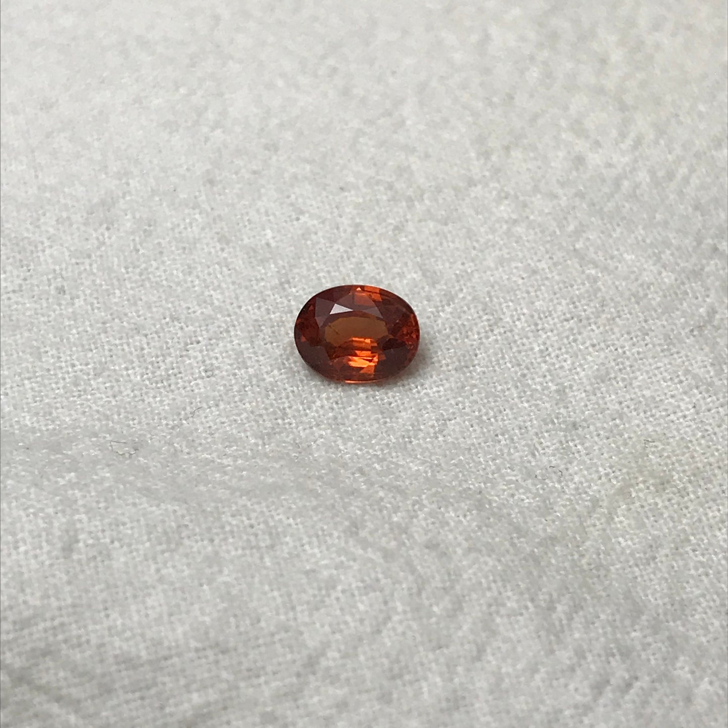 1.46 carat Natural Mandarin Spessartite Garnet, 7.5x6mm Reddish Orange Faceted Garnet