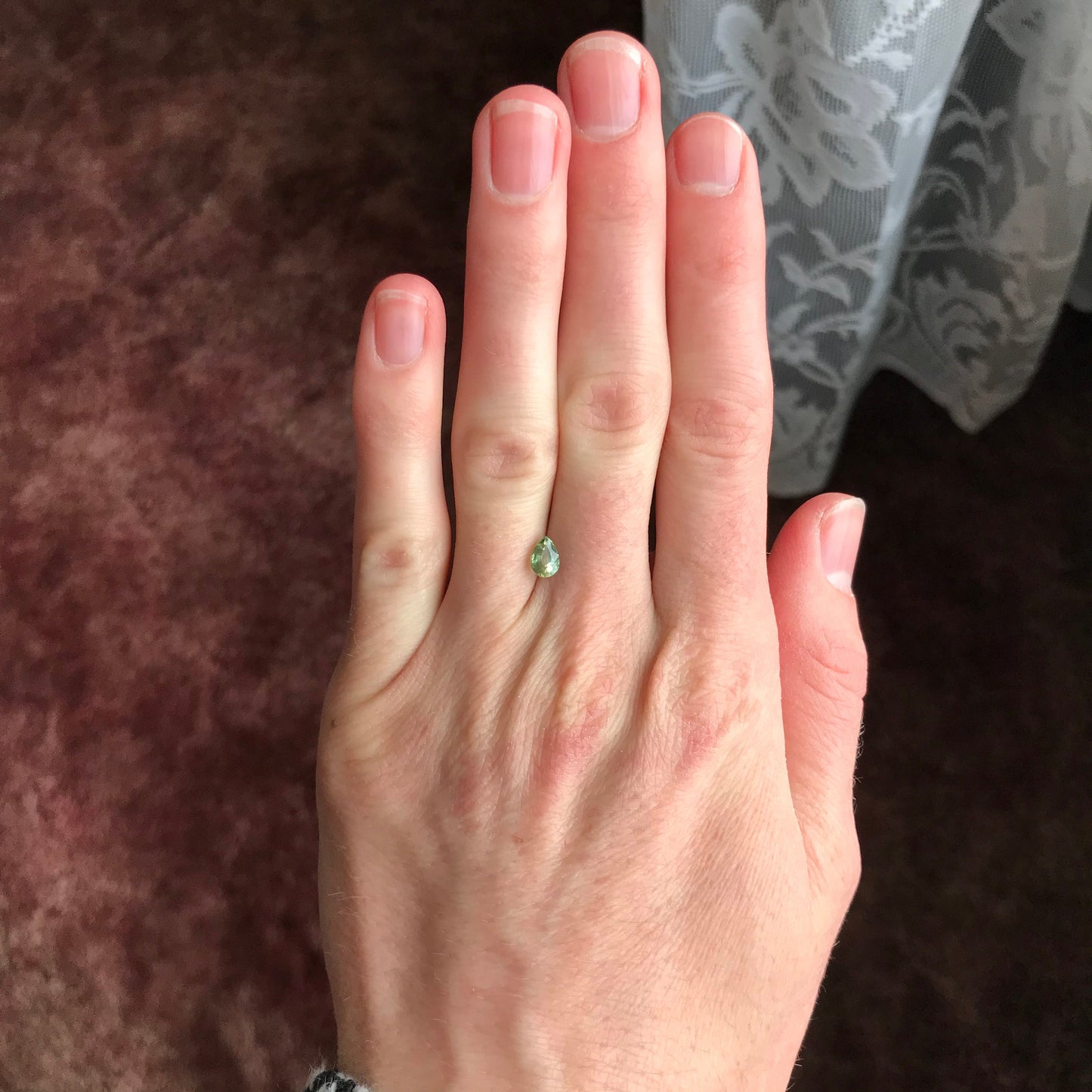 0.83 Carat Natural Bi-Color Sapphire 6x4mm Pear Corundum Faceted Loose Unmounted Gemstone Earth Mined Gem - US Seller - Blue and Green