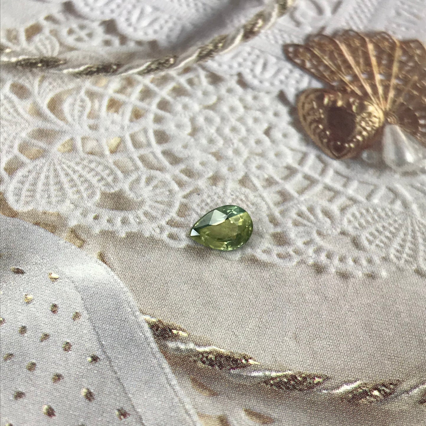 0.83 Carat Natural Bi-Color Sapphire 6x4mm Pear Corundum Faceted Loose Unmounted Gemstone Earth Mined Gem - US Seller - Blue and Green