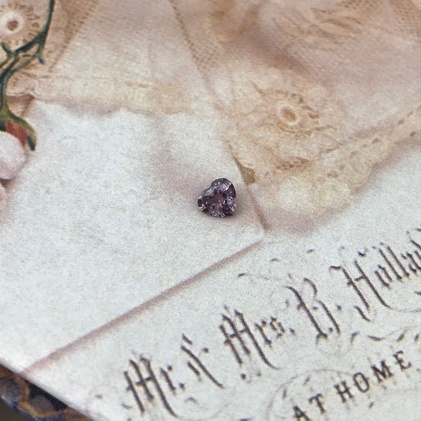 4.5mm Natural Purple Sapphire 0.47 Carat Heart Cut 1/2 carat Gem, Faceted Loose Gemstone, Unmounted Sapphire