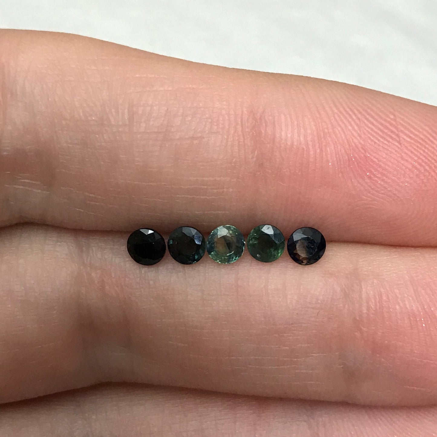 Pick One- 3.5mm Blue Sapphire 0.20-0.26 Carats Round Greenish Blue Sapphire, Faceted Loose Gemstone