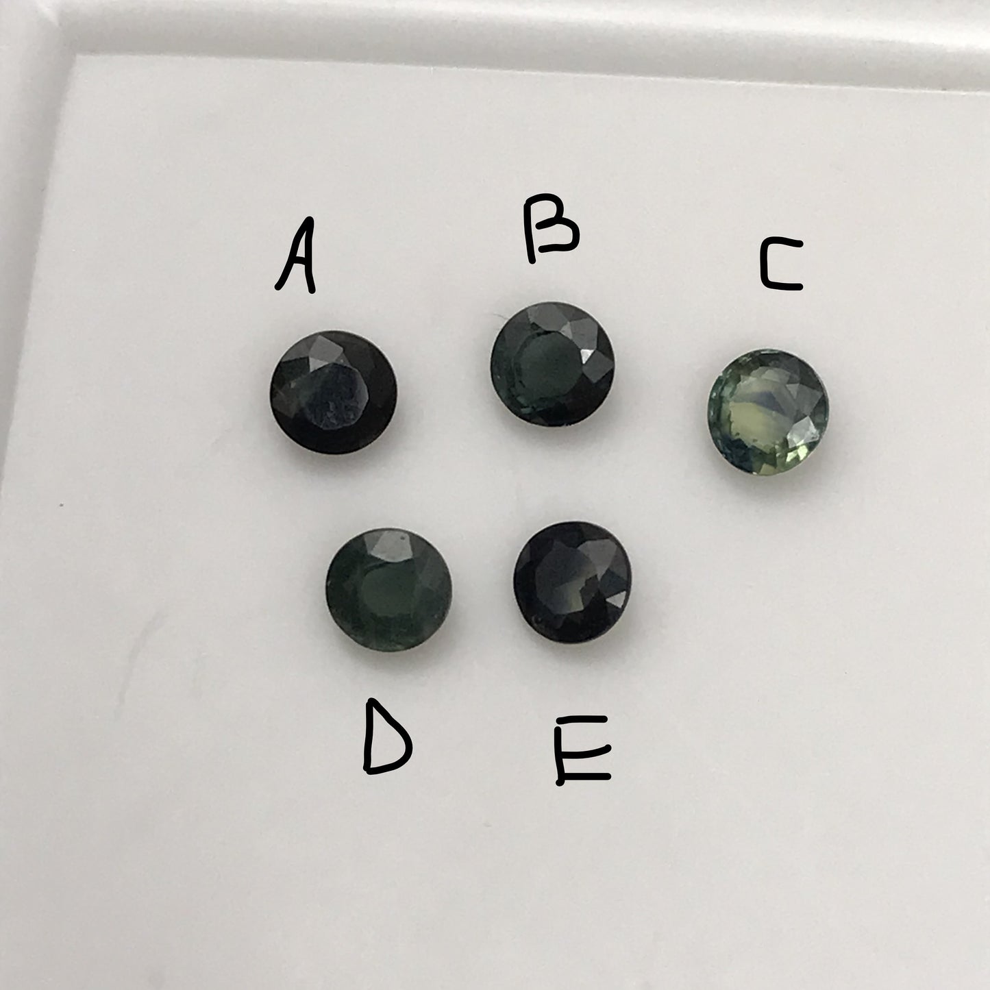 Pick One- 3.5mm Blue Sapphire 0.20-0.26 Carats Round Greenish Blue Sapphire, Faceted Loose Gemstone