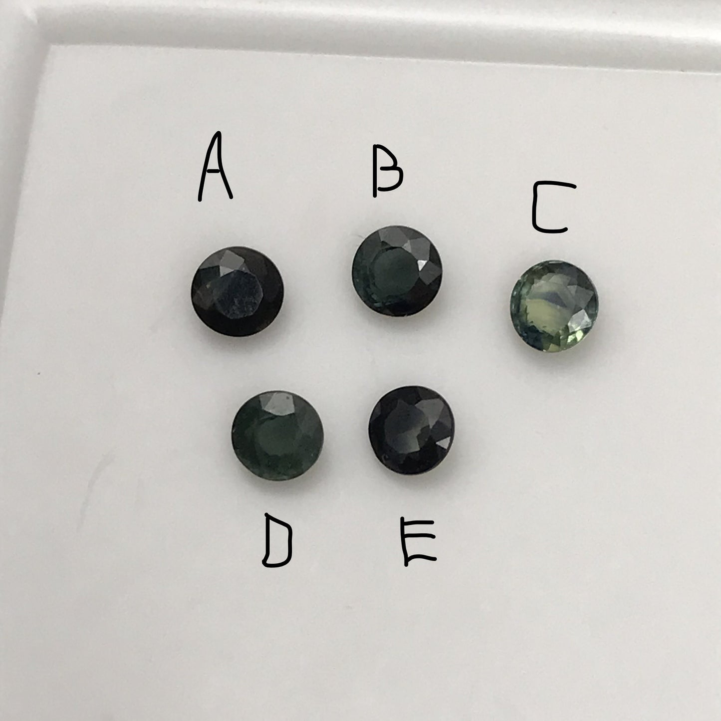 Pick One- 3.5mm Blue Sapphire 0.20-0.26 Carats Round Greenish Blue Sapphire, Faceted Loose Gemstone