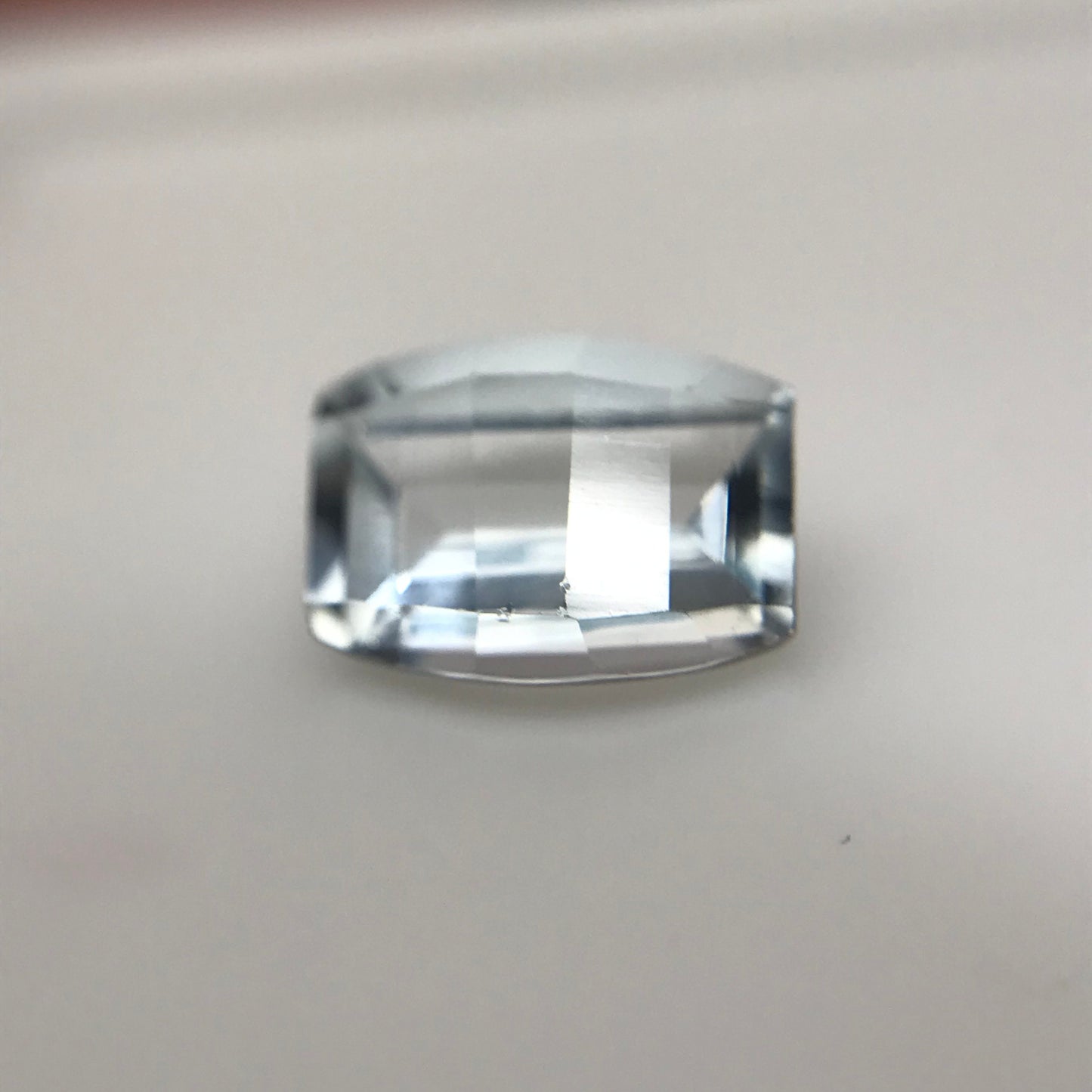 7x5mm Light Aquamarine 0.87 carat Opposing Bar Cut, Faceted Loose Gemstone