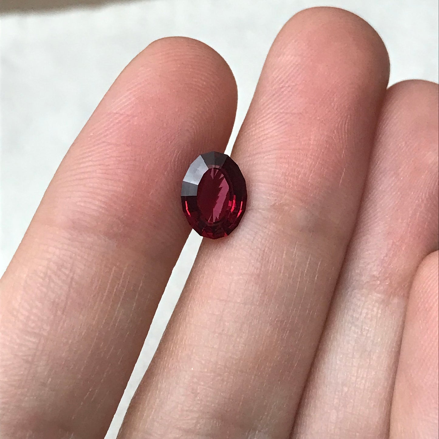GIA Certified Burma Red Spinel 9x6.8mm 1.71 carat Oval Round Faceted Loose Gem, Step Cut Natural Spinel