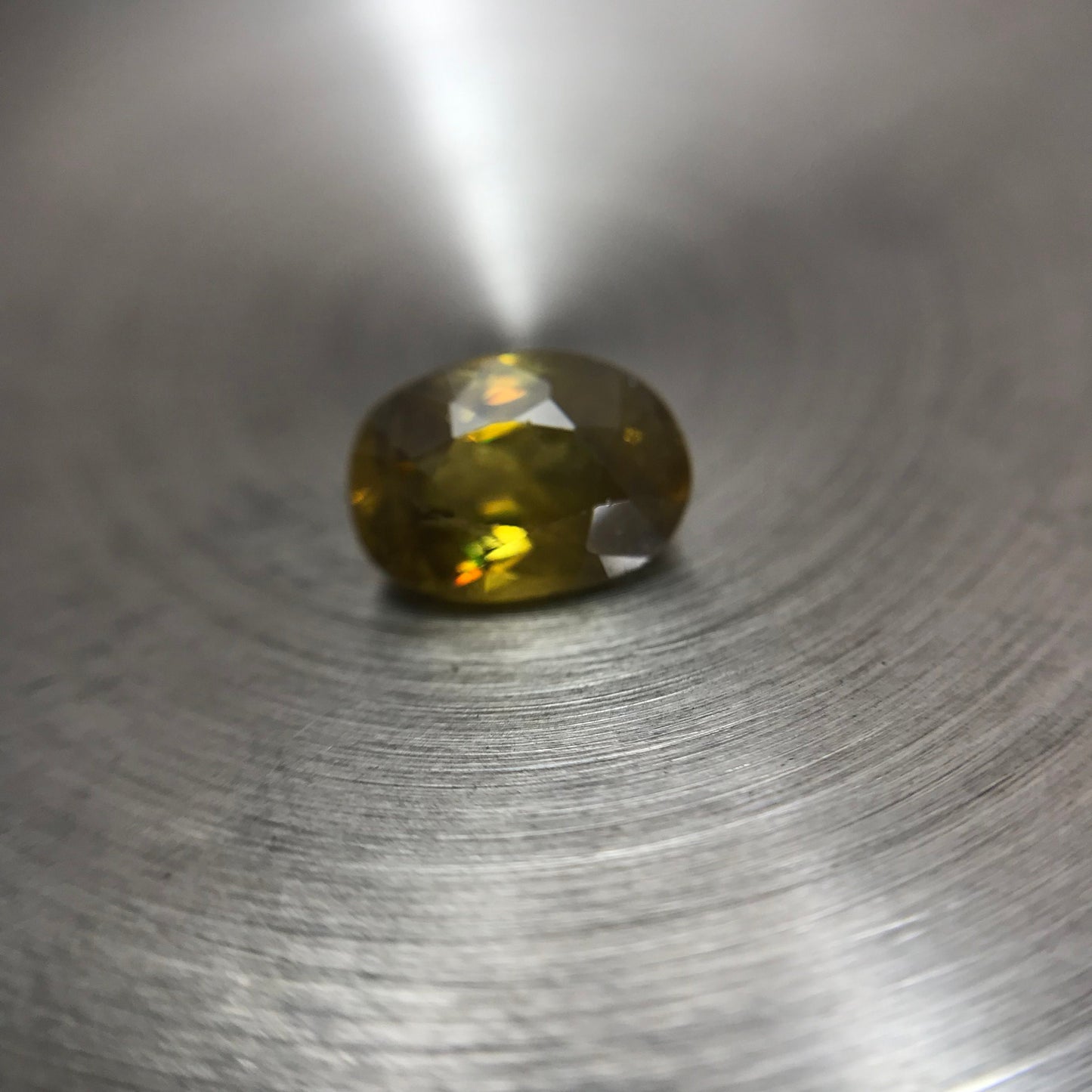 1ct Natural Sphene 7x5mm Oval Cut, Greenish Yellow Sphene, Loose Gemstone, Unmounted Stone, Earth Mined Gem