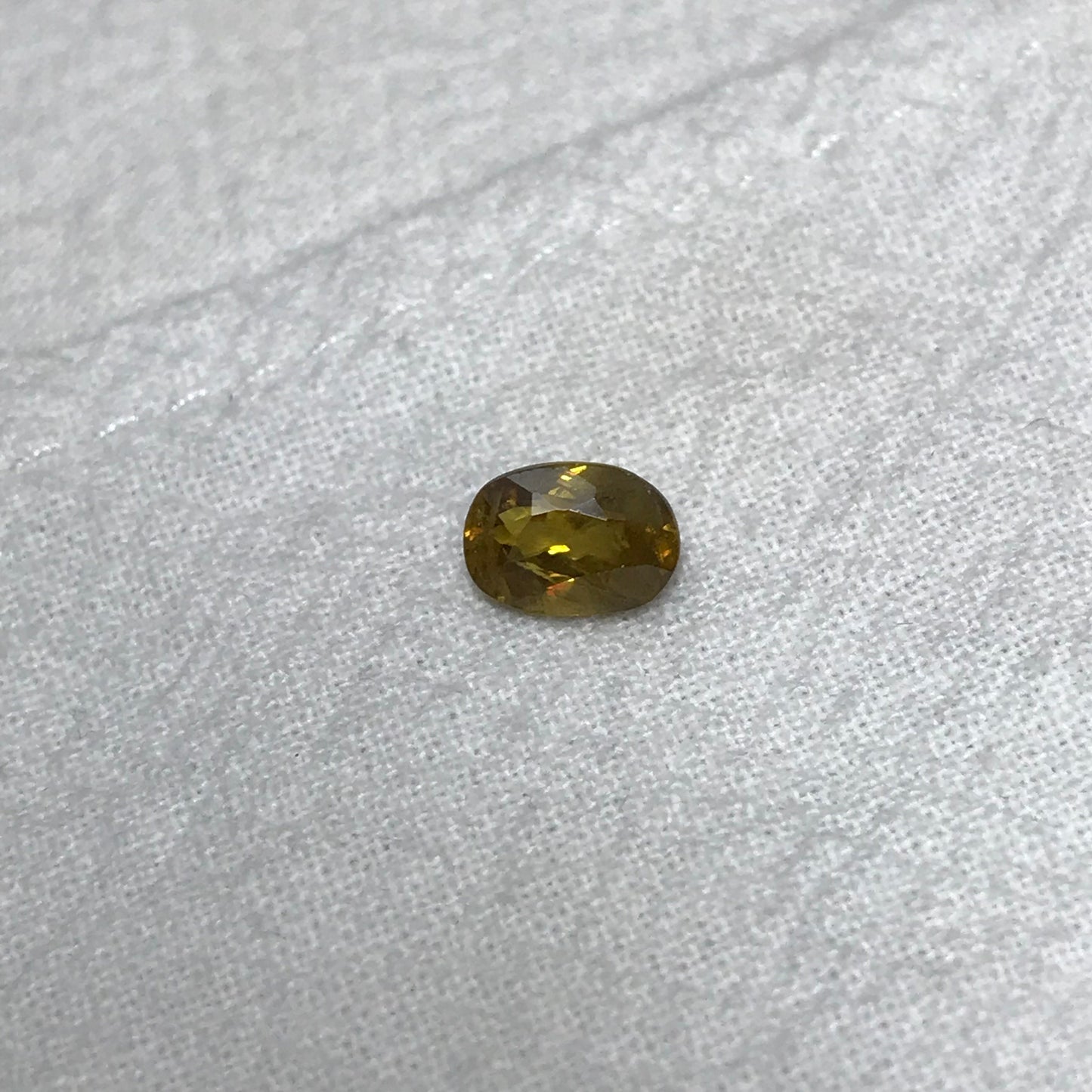 1ct Natural Sphene 7x5mm Oval Cut, Greenish Yellow Sphene, Loose Gemstone, Unmounted Stone, Earth Mined Gem