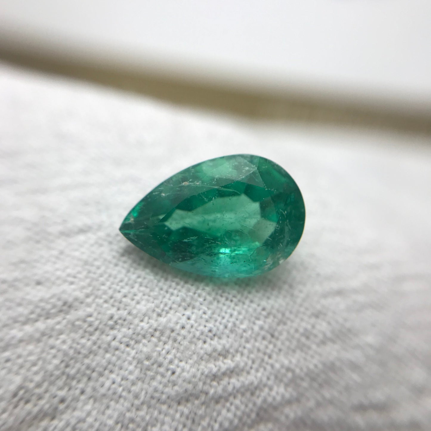 GIA Certified 2.76 cts Emerald 11.4x7.6 mm Pear Cut Faceted Loose Gem, Nice Natural Zambian Emerald