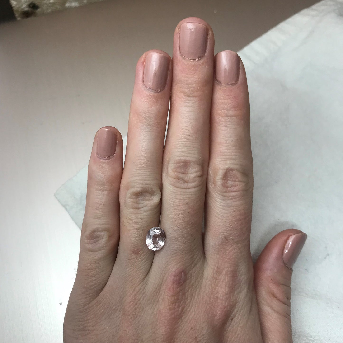 GIA Certified Natural 2 ct Pink Sapphire 8.4x7mm Oval Cut Faceted Loose Light Pink Unheated Sapphire