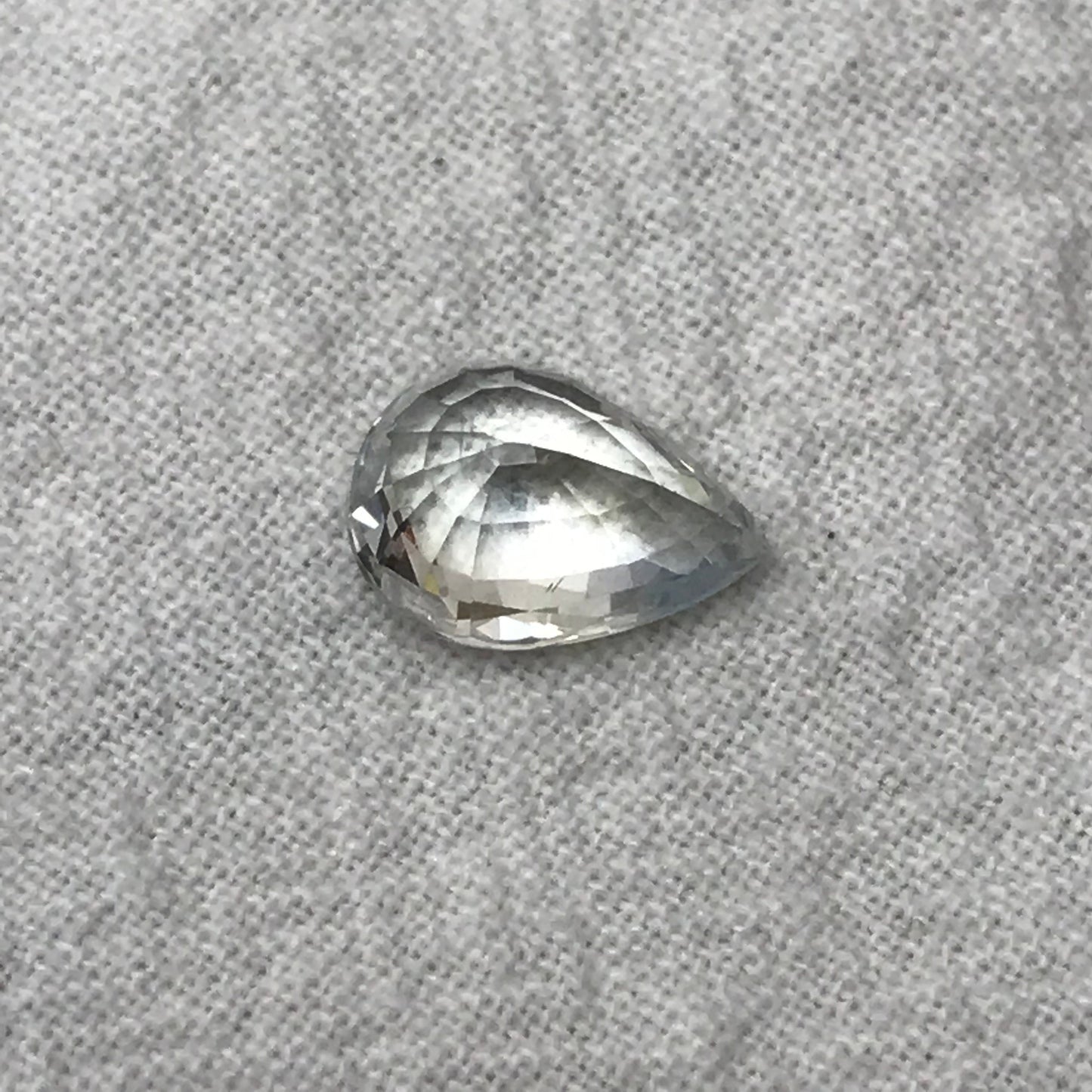 GIA Certified Light Sapphire 2.88 carat 10.5x7.7mm Pear Cut, Faceted Loose Unheated Nearly Colorless Sapphire