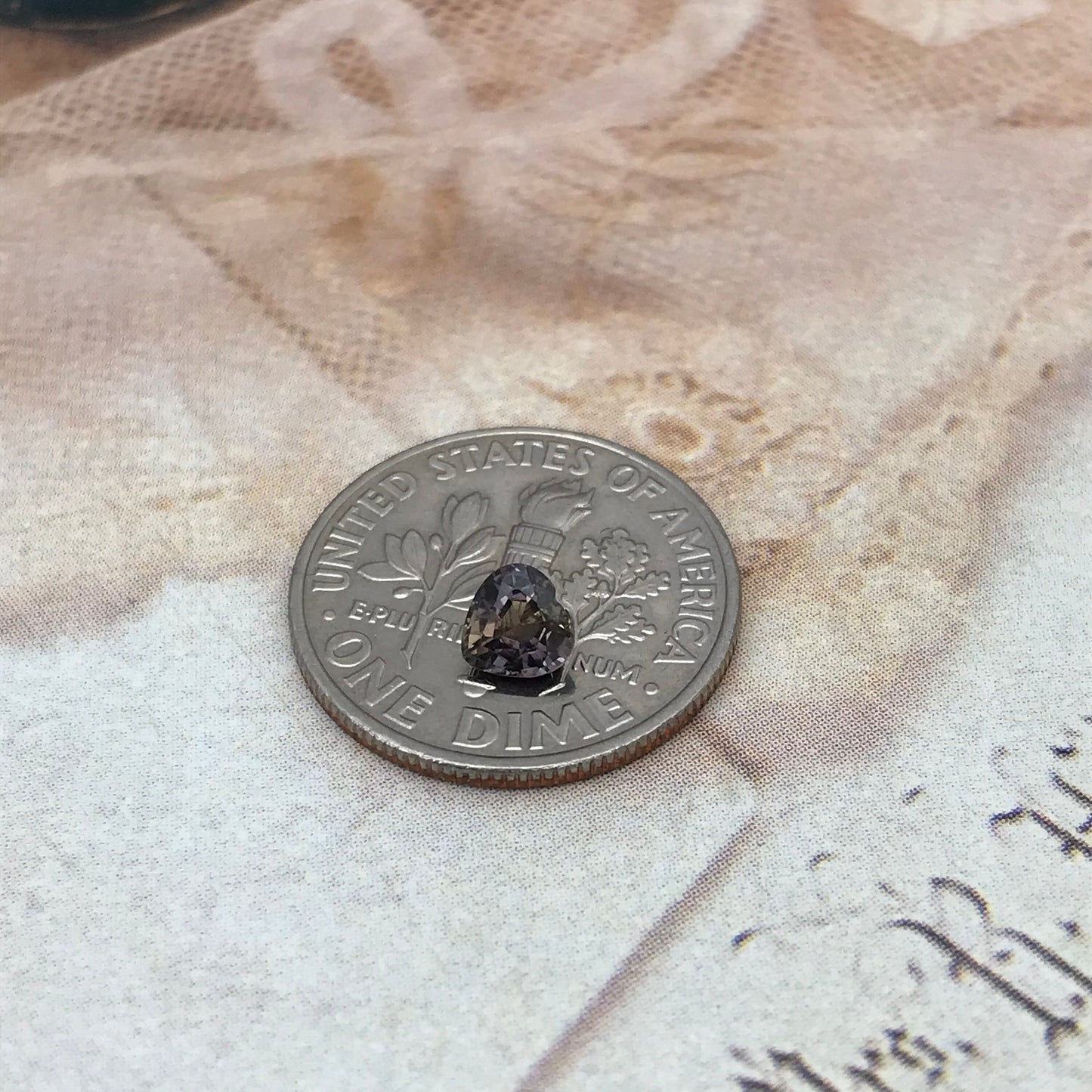 4.3mm Natural Purple-Green Sapphire 0.41 Carat Heart Cut Gem, Faceted Loose Gemstone, Unmounted Sapphire