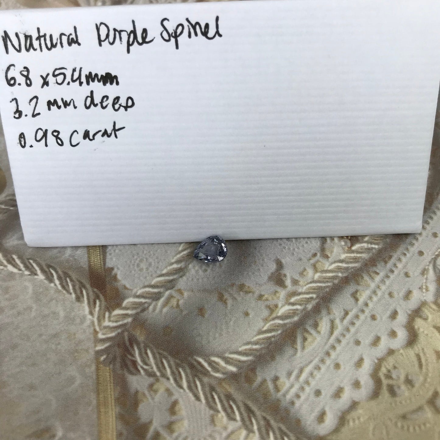 1 Ct Natural Purple Spinel 6.8x5.5mm Pear Cut Loose Faceted Gem Carat Loose Gemstone, Grayish Purple Stone, Flowing Gems, 7x5.5mm Pear