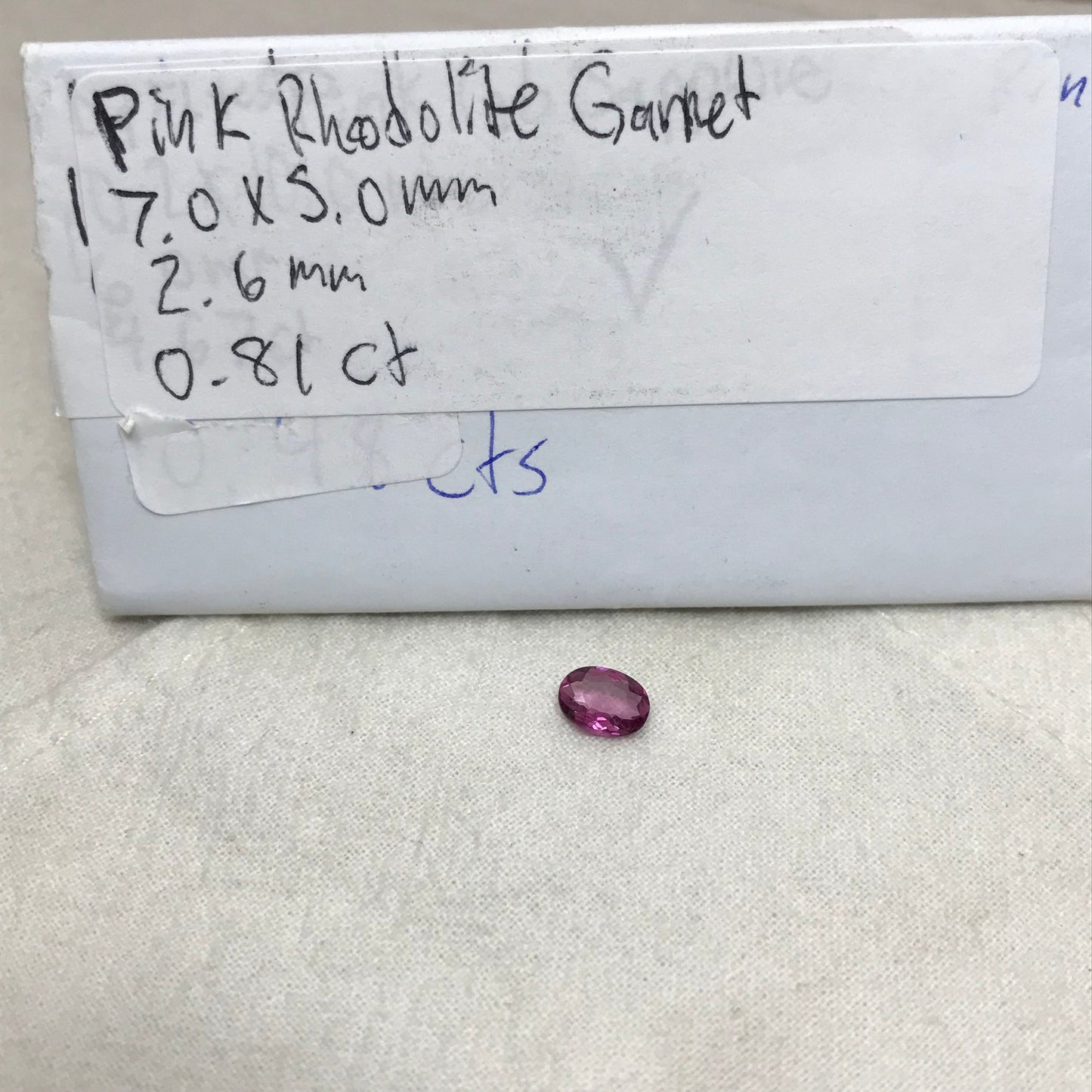 7x5mm Natural Purplish Pink Garnet, 0.81 carat Rose Garnet, Faceted Oval Cut Rhodolite Garnet Gem