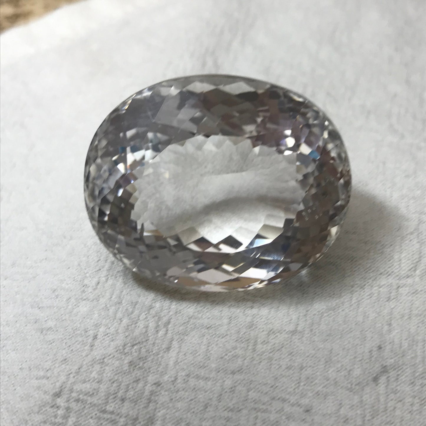 190 Carat Quartz 38x31mm Oval Cut Loose Gem, Large Gemstone, Big Faceted Stone