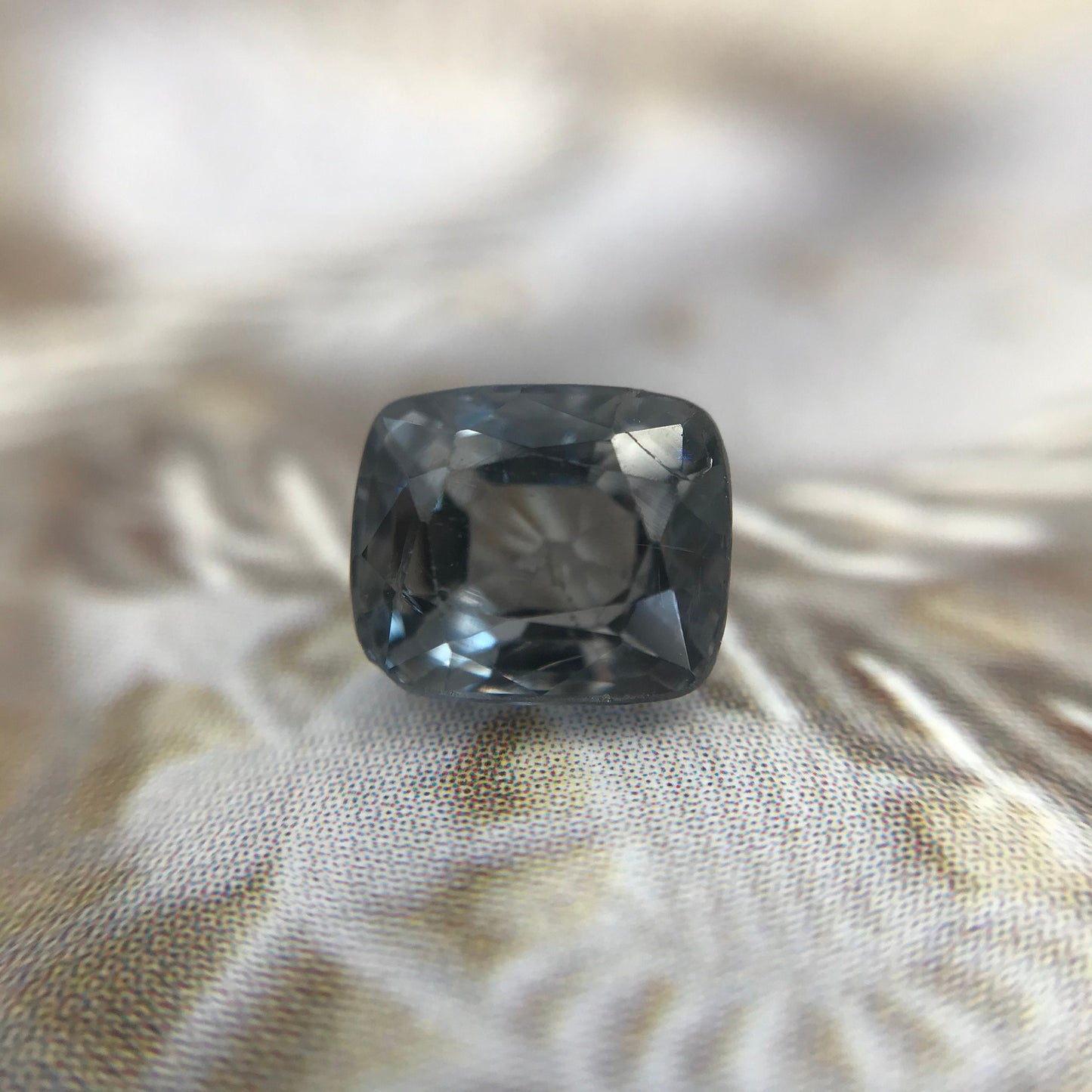 1.57 Ct Natural Purple Spinel 6.6x5.6mm Rectangle Cushion Cut Faceted Loose Gemstone, Grayish Purple Stone, Flowing Gems