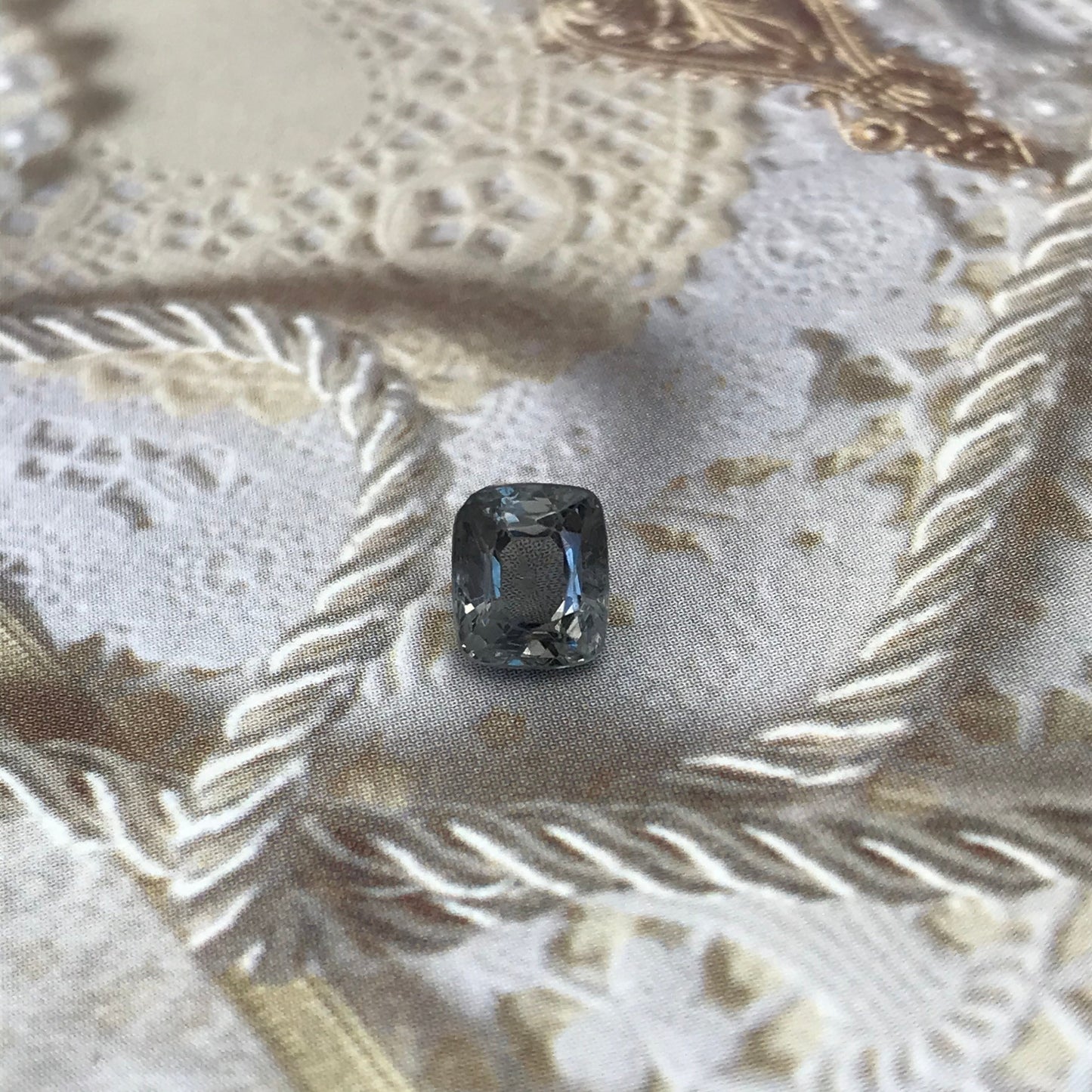 1.57 Ct Natural Purple Spinel 6.6x5.6mm Rectangle Cushion Cut Faceted Loose Gemstone, Grayish Purple Stone, Flowing Gems