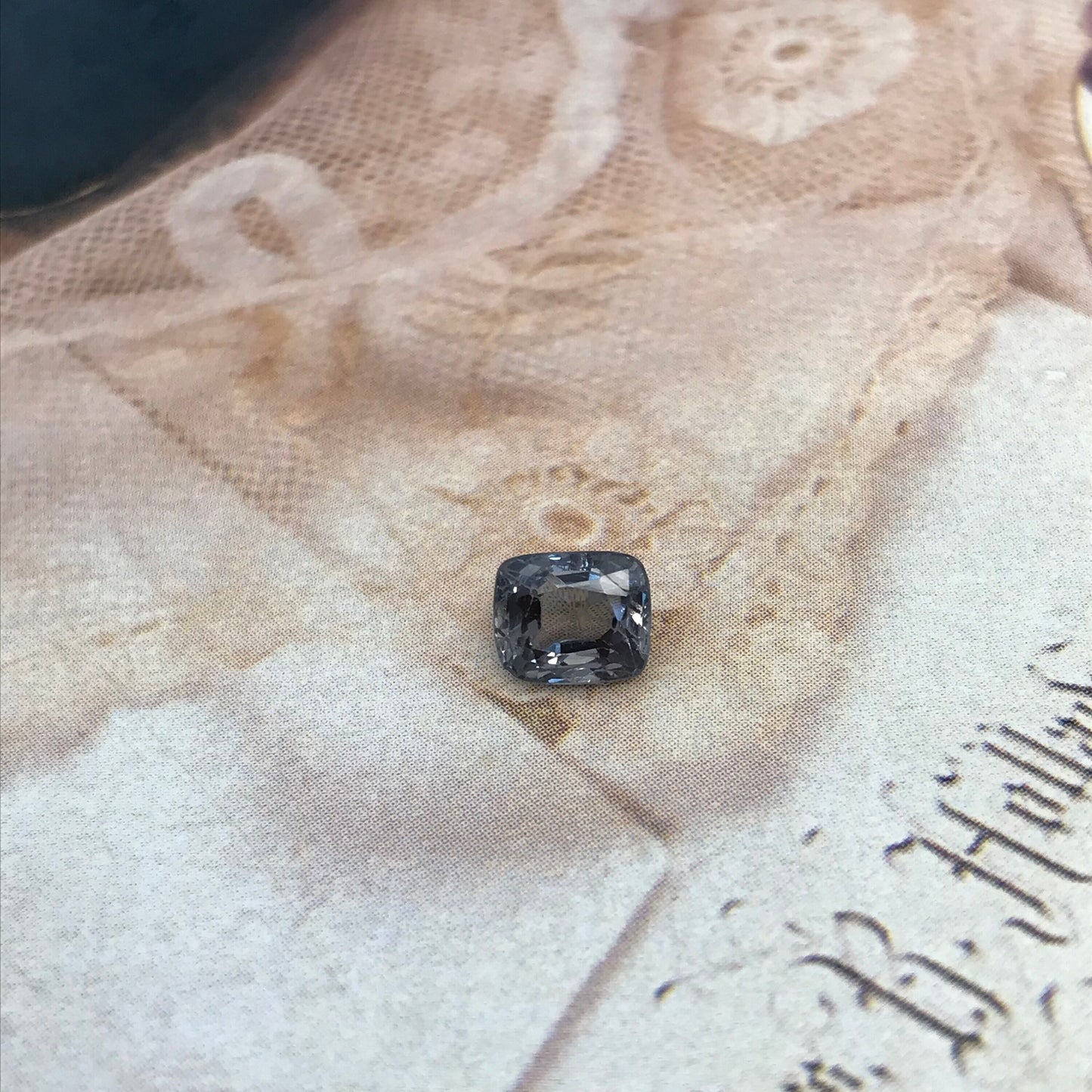 1.57 Ct Natural Purple Spinel 6.6x5.6mm Rectangle Cushion Cut Faceted Loose Gemstone, Grayish Purple Stone, Flowing Gems