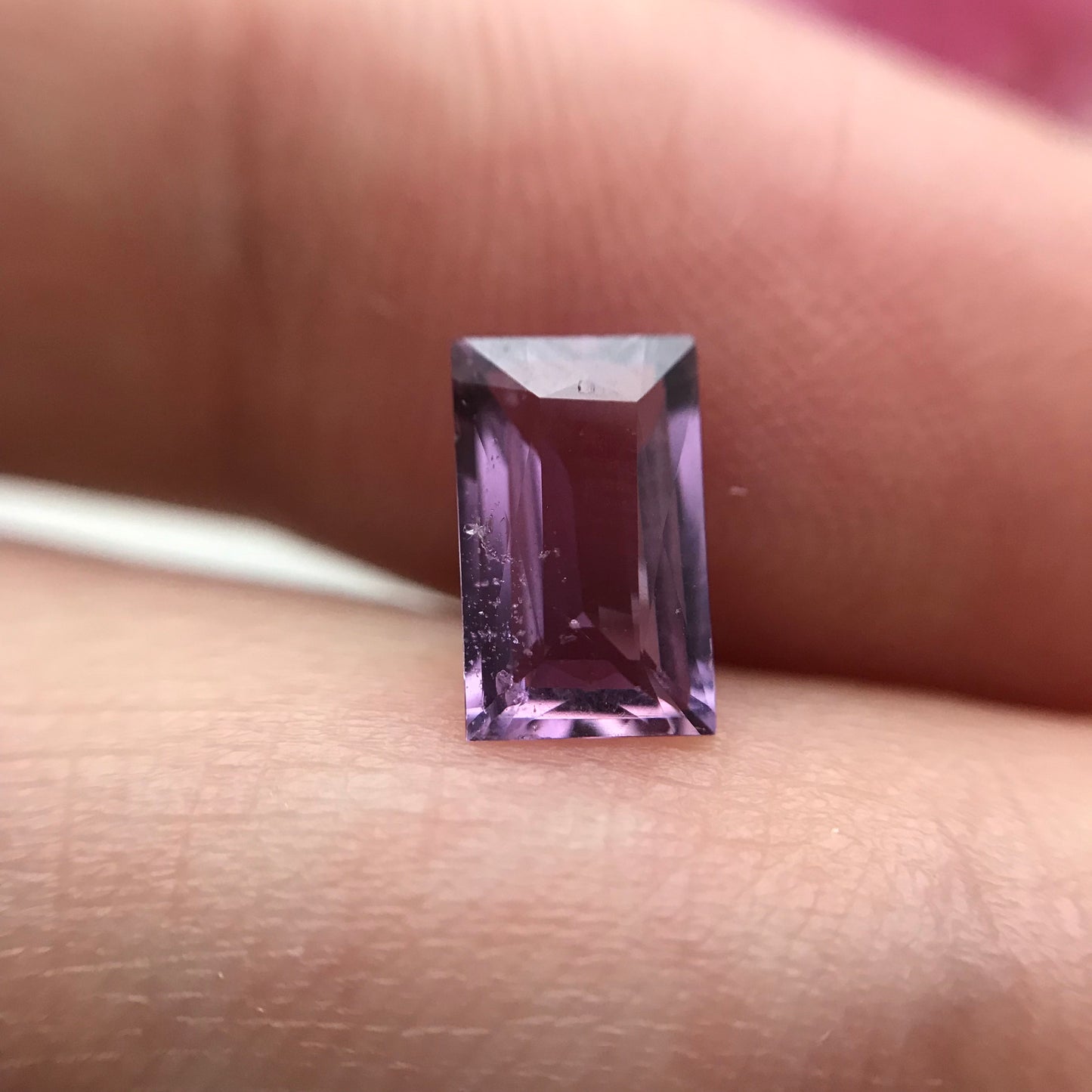 GIA Certified 1 Ct. Natural Purple Sapphire 7.7x4.8mm Rectangle Pinkish Purple Sapphire Loose Faceted