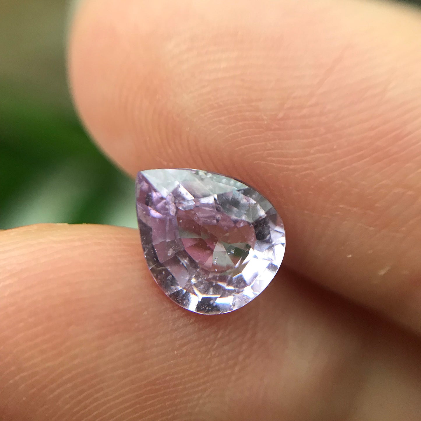 2 Ct. GIA Certified Purple-Pink Sapphire 9x7.4mm Pear Cut, Madagascar Unheated Sapphire, Light Color
