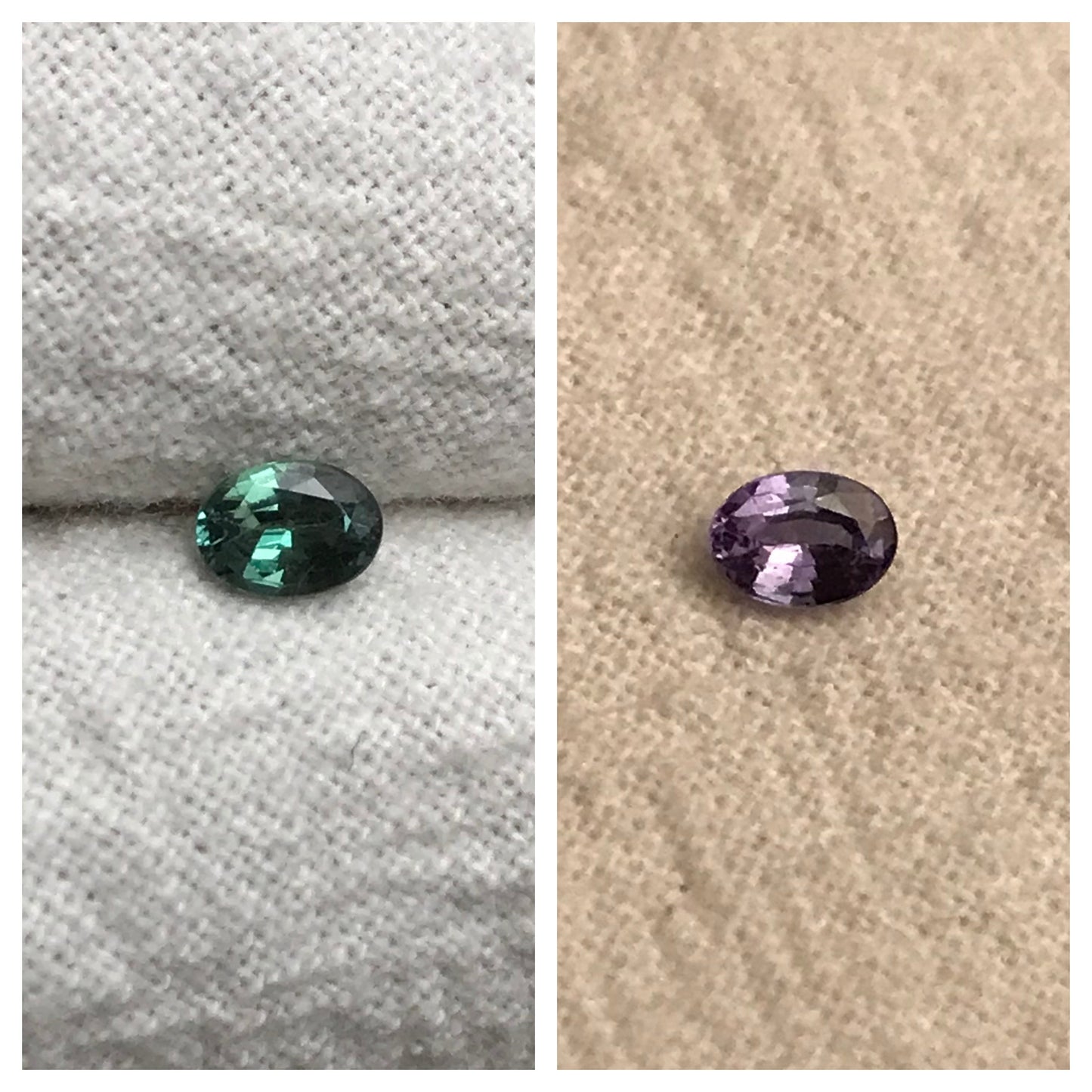 0.22 Ct. Natural Alexandrite 4.3x3.1mm Green to Purple Color Change Loose Oval Chrysoberyl