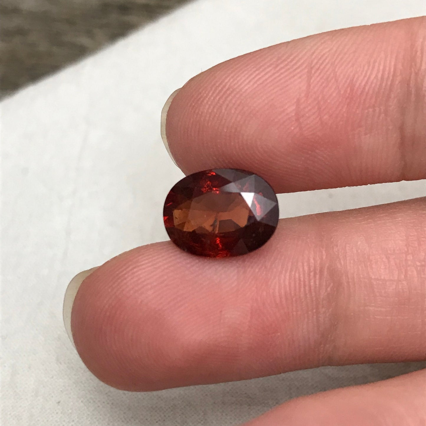 4.83 Ct Spessartite Garnet, 11.5x8.8mm Orangey Red Garnet