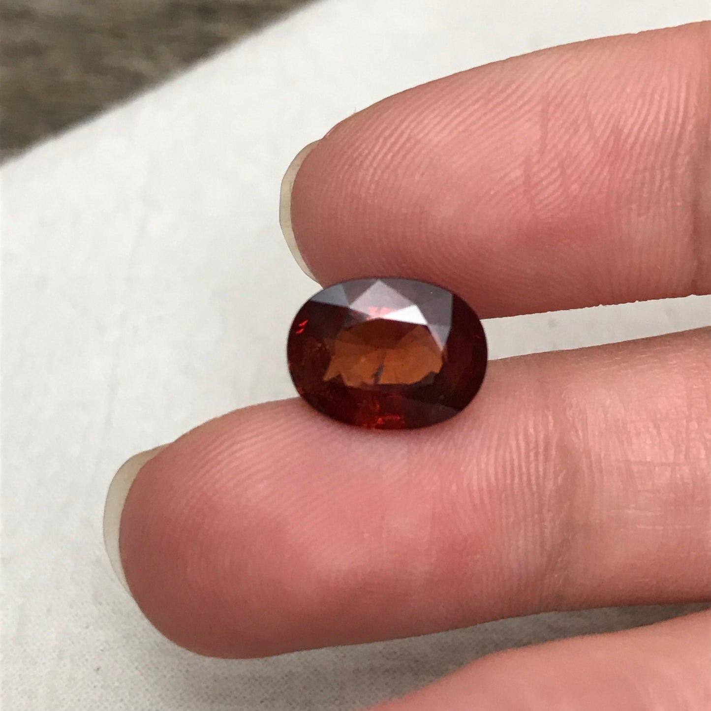 4.83 Ct Spessartite Garnet, 11.5x8.8mm Orangey Red Garnet