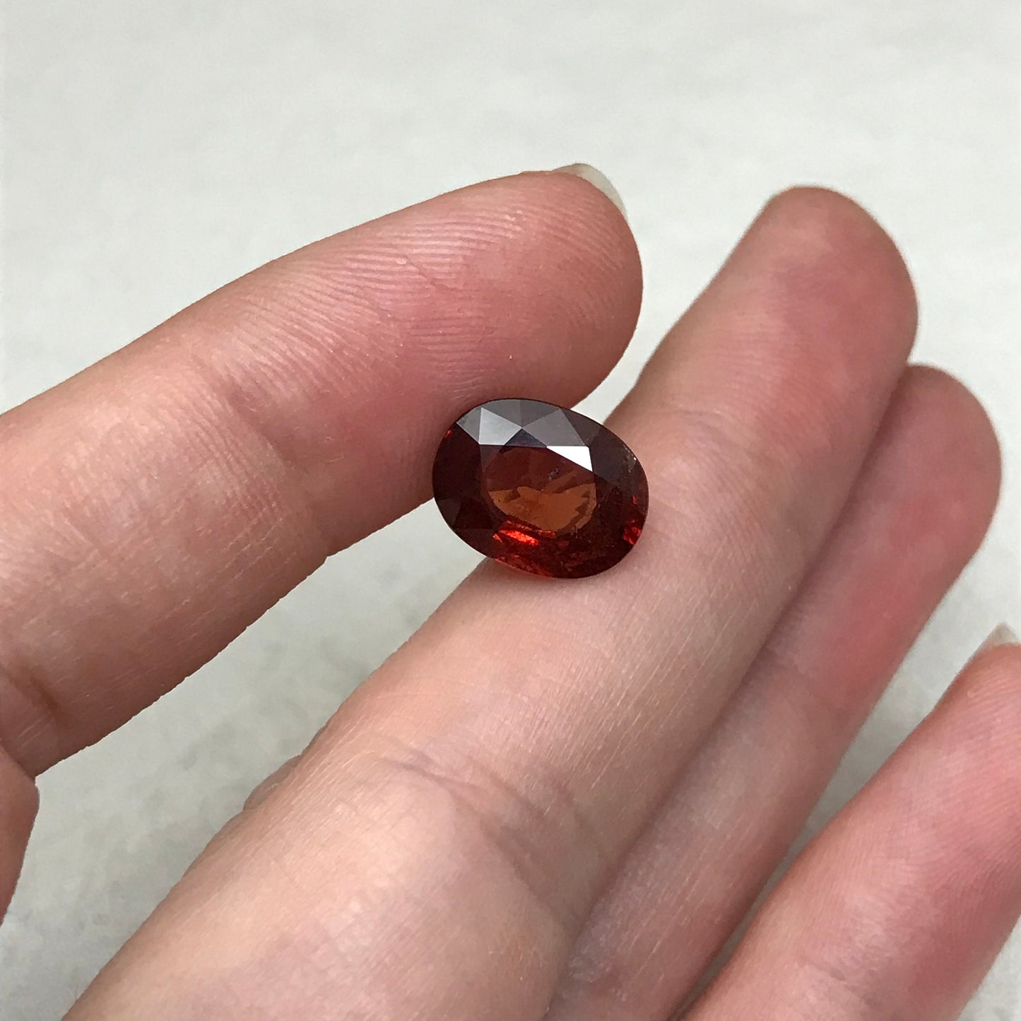 4.83 Ct Spessartite Garnet, 11.5x8.8mm Orangey Red Garnet