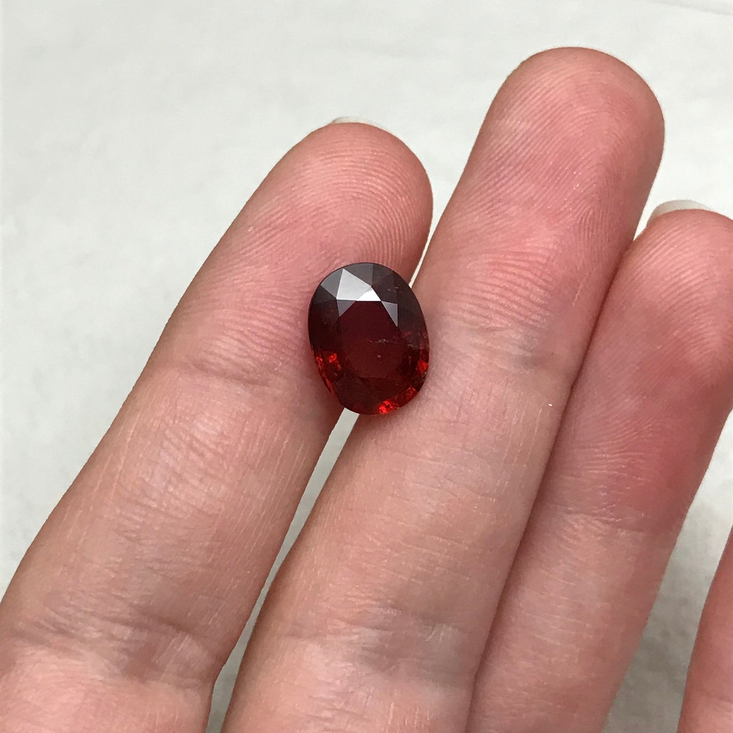 4.83 Ct Spessartite Garnet, 11.5x8.8mm Orangey Red Garnet