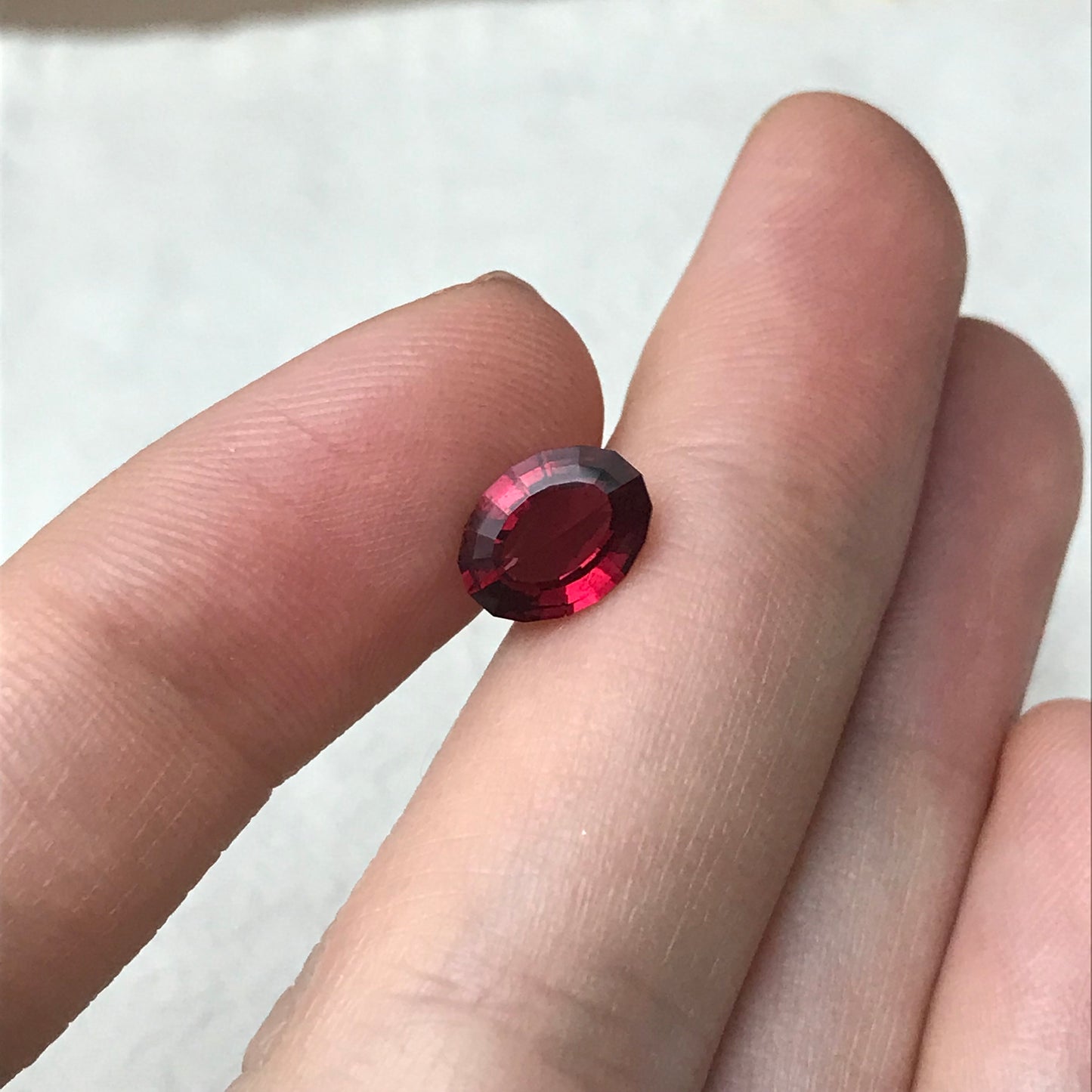 GIA Certified Burma Red Spinel 9x6.8mm 1.71 carat Oval Round Faceted Loose Gem, Step Cut Natural Spinel