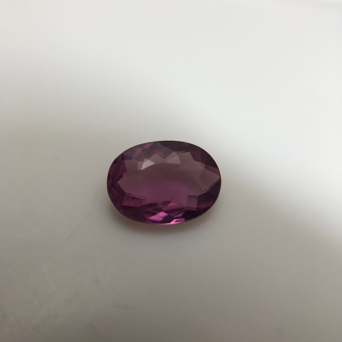 7x5mm Natural Purplish Pink Garnet, 0.81 carat Rose Garnet, Faceted Oval Cut Rhodolite Garnet Gem