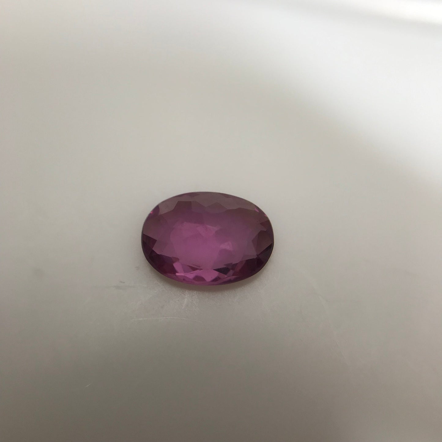 7x5mm Natural Purplish Pink Garnet, 0.81 carat Rose Garnet, Faceted Oval Cut Rhodolite Garnet Gem