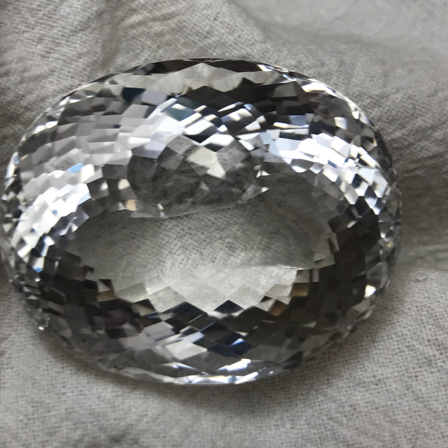 190 Carat Quartz 38x31mm Oval Cut Loose Gem, Large Gemstone, Big Faceted Stone