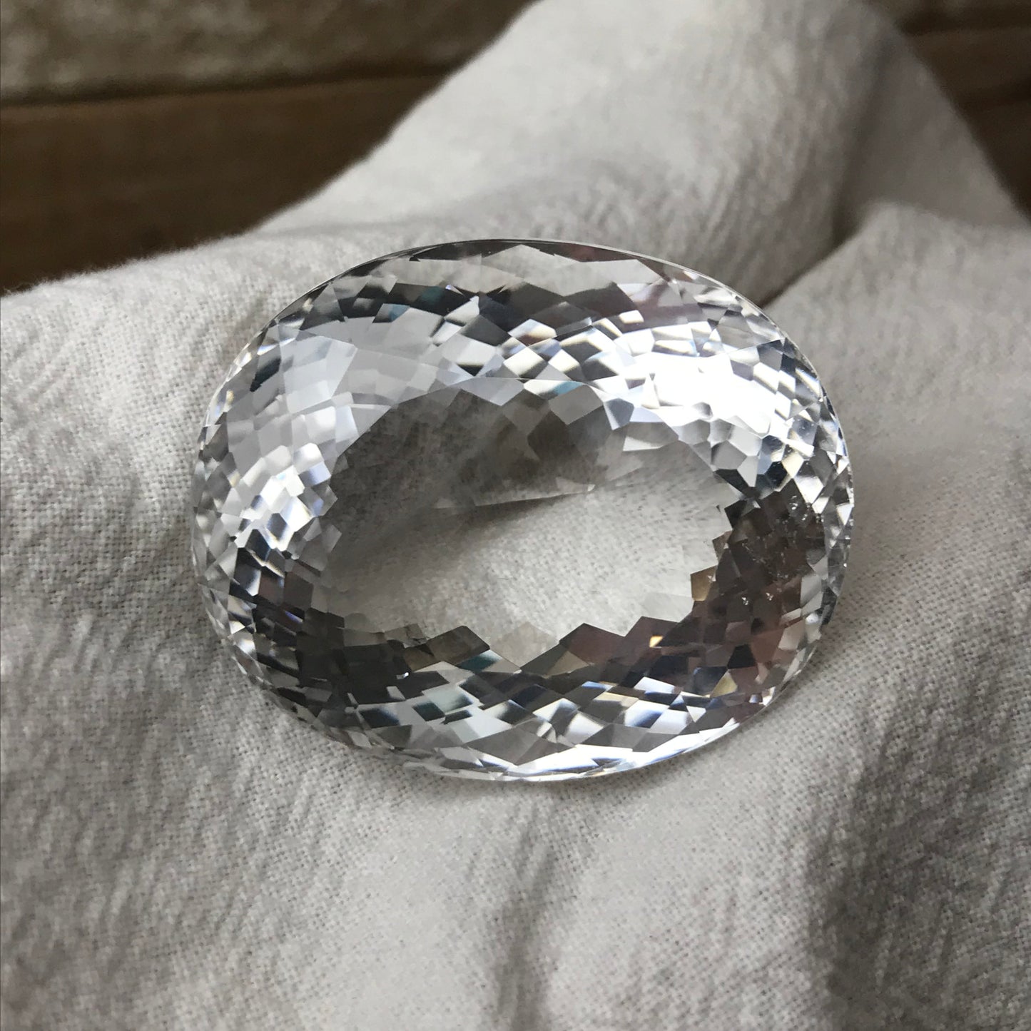 190 Carat Quartz 38x31mm Oval Cut Loose Gem, Large Gemstone, Big Faceted Stone