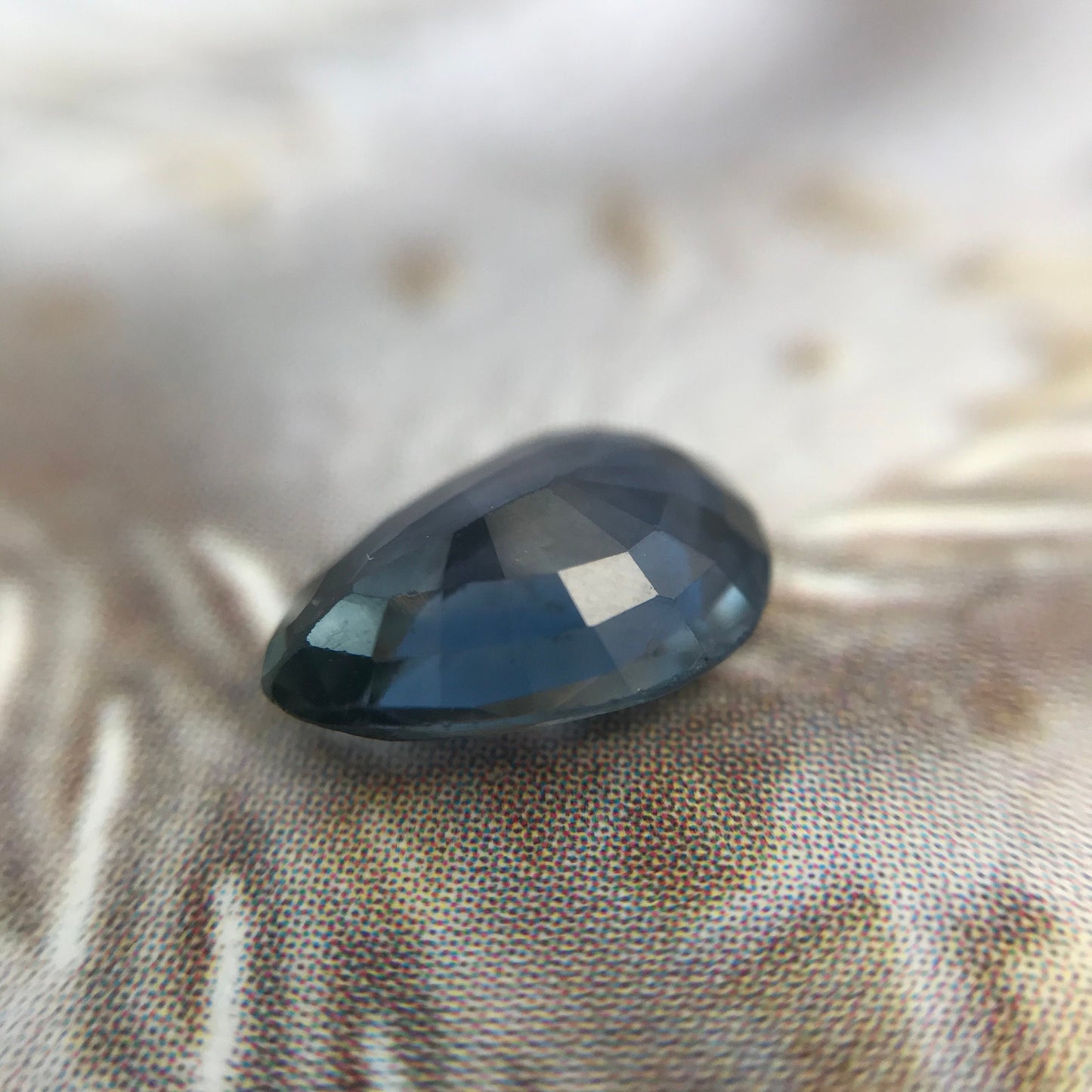 1.49 carat Natural Purple- Greenish Blue Sapphire  8.7x6.2 mm Pear Cut, Faceted Unmounted Gem - Color Change/Shift
