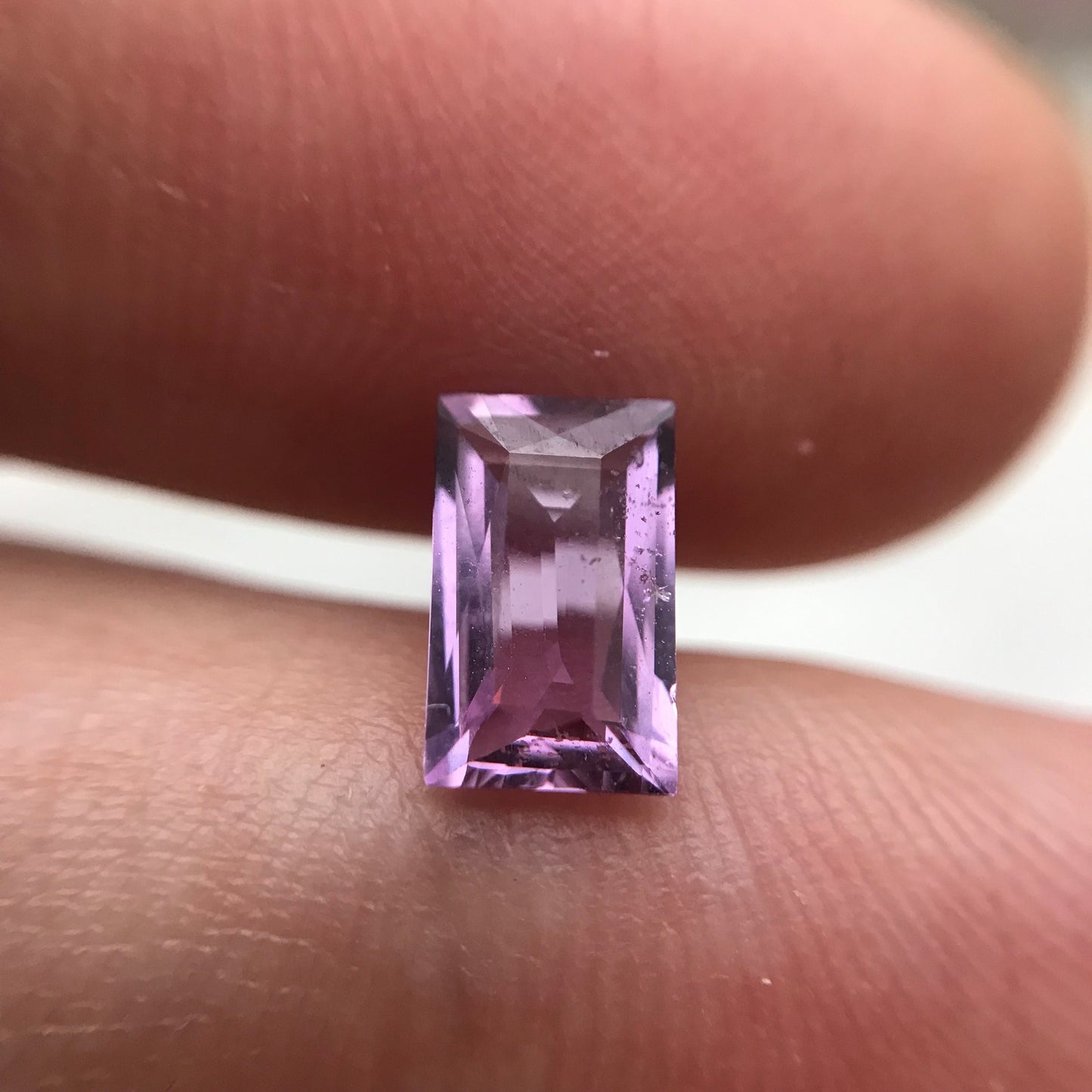 GIA Certified 1 Ct. Natural Purple Sapphire 7.7x4.8mm Rectangle Pinkish Purple Sapphire Loose Faceted