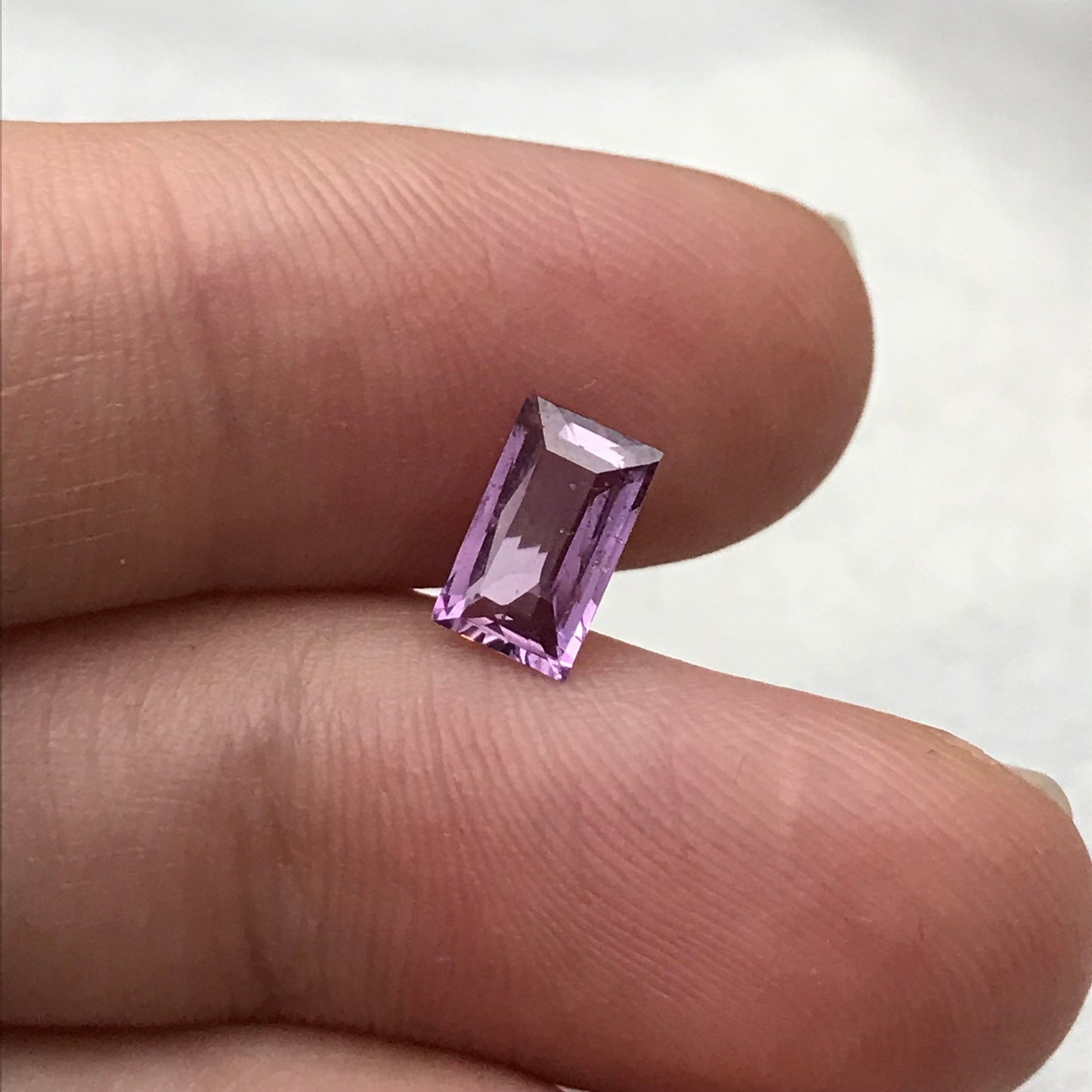 GIA Certified 1 Ct. Natural Purple Sapphire 7.7x4.8mm Rectangle Pinkish Purple Sapphire Loose Faceted