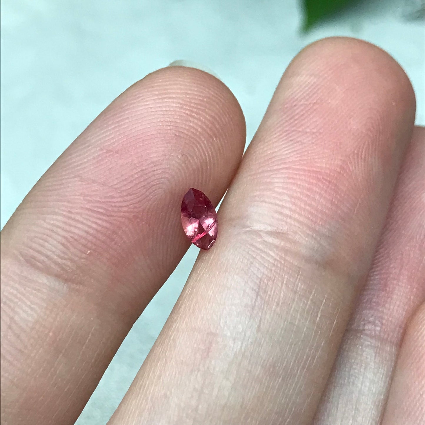 0.19 Ct. Natural Red Beryl Marquise Cut, Utah Red Beryl, Faceted Bixbite, 5.9x3.3, Mixed Color Red Beryl